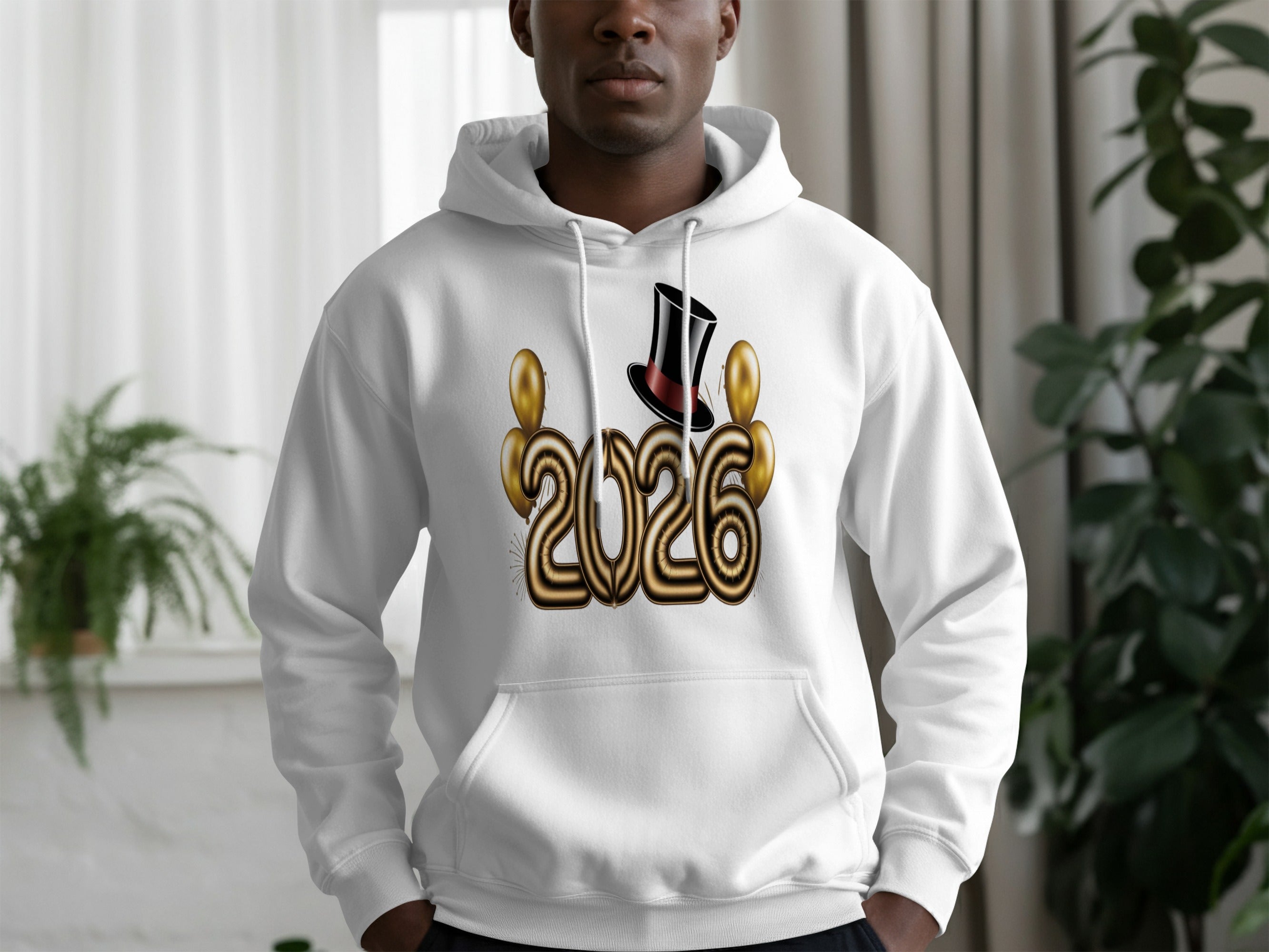 2026 Top Hat Golden Balloon Hoodie Stylish Apparel