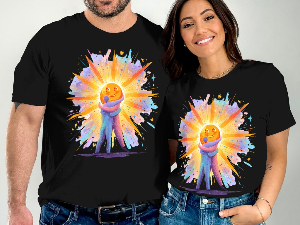 Vibrant Embrace Colorful Abstract Unisex T-shirt