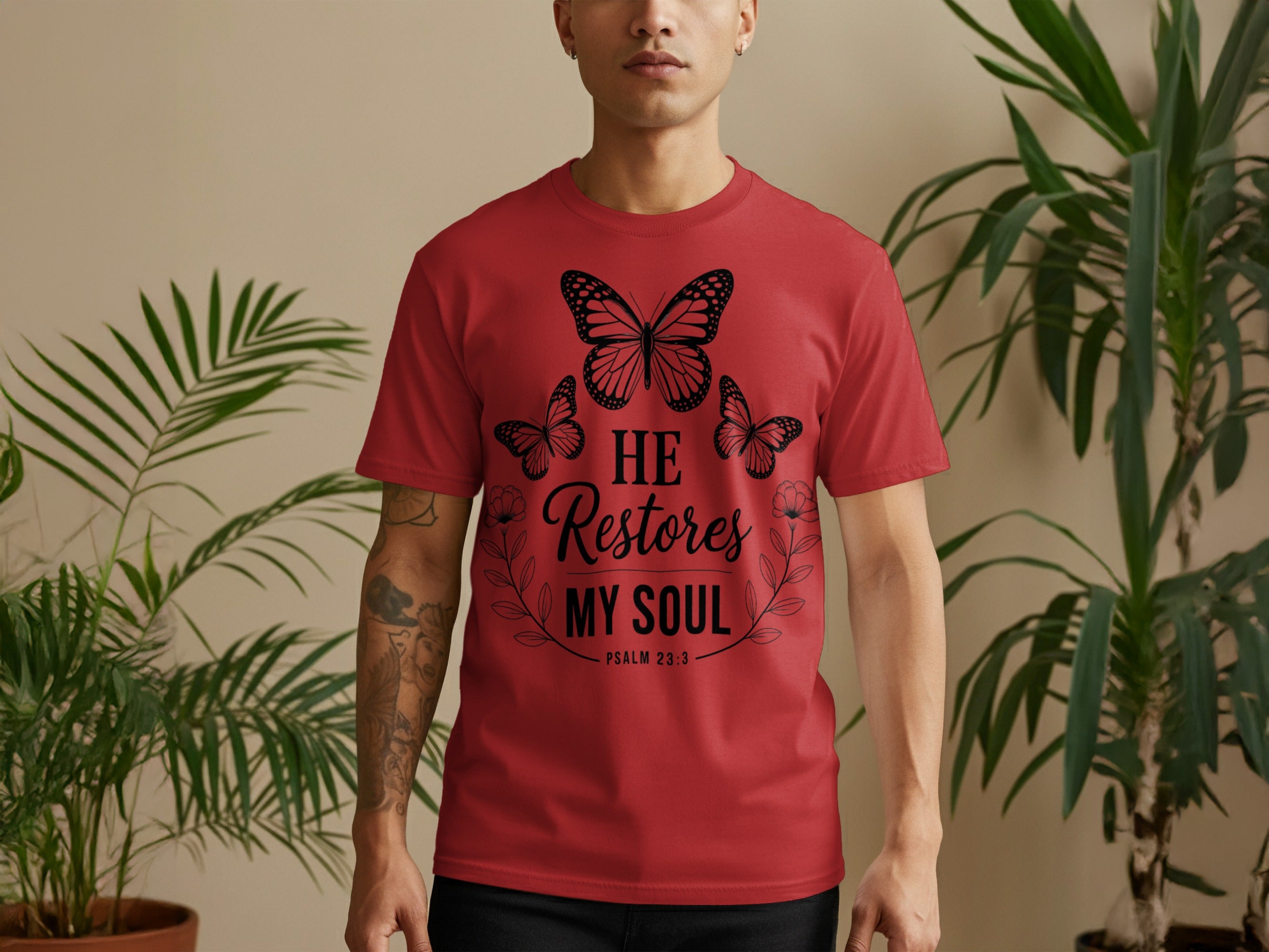 He Restores My Soul Psalm 23:3 T-shirt product