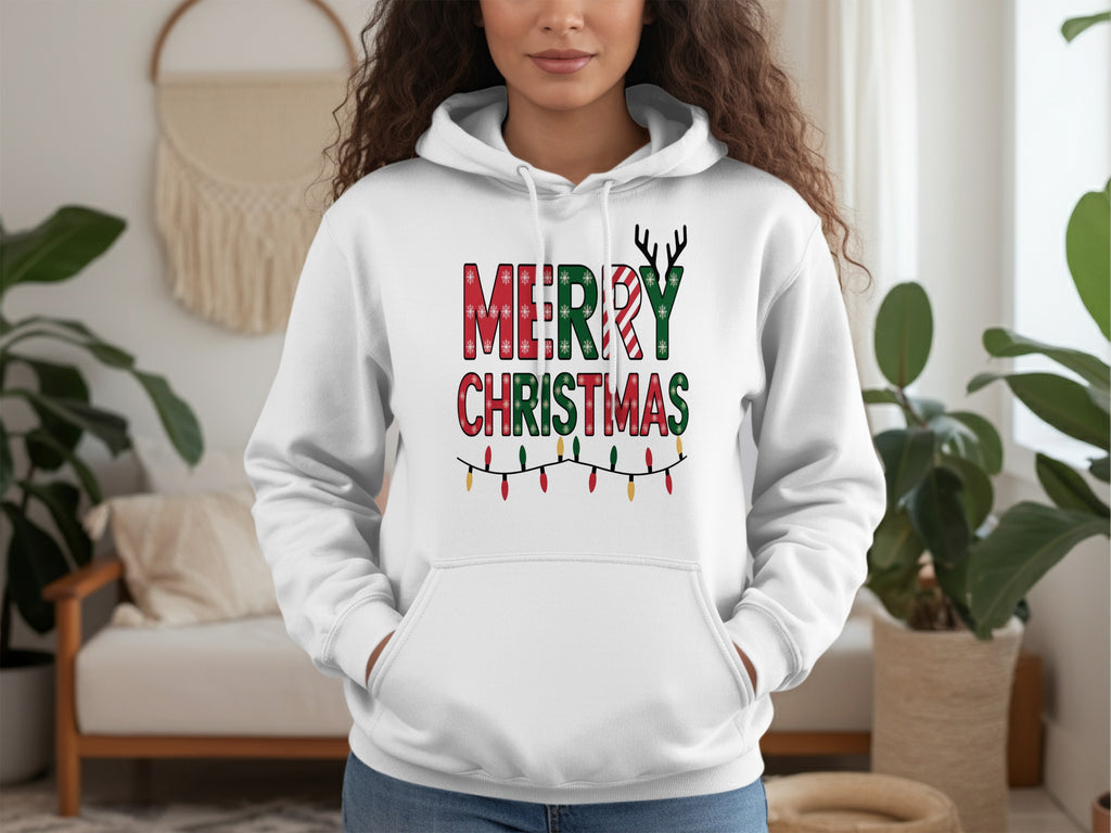 Merry Christmas Festive Lights Hoodie