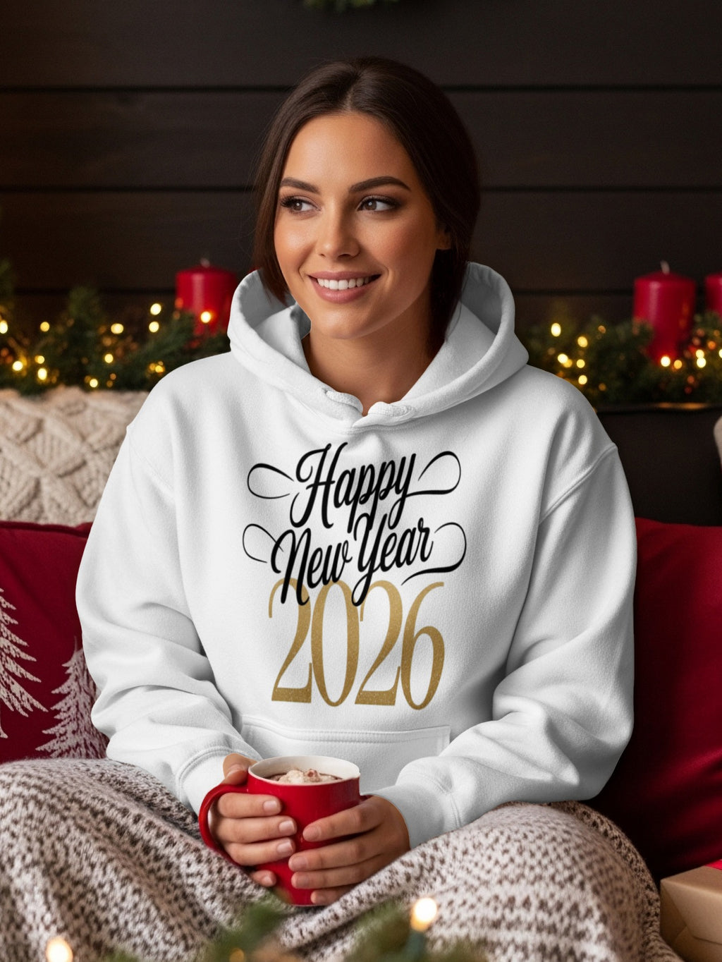 Happy New Year 2026 Cozy Winter Hoodie