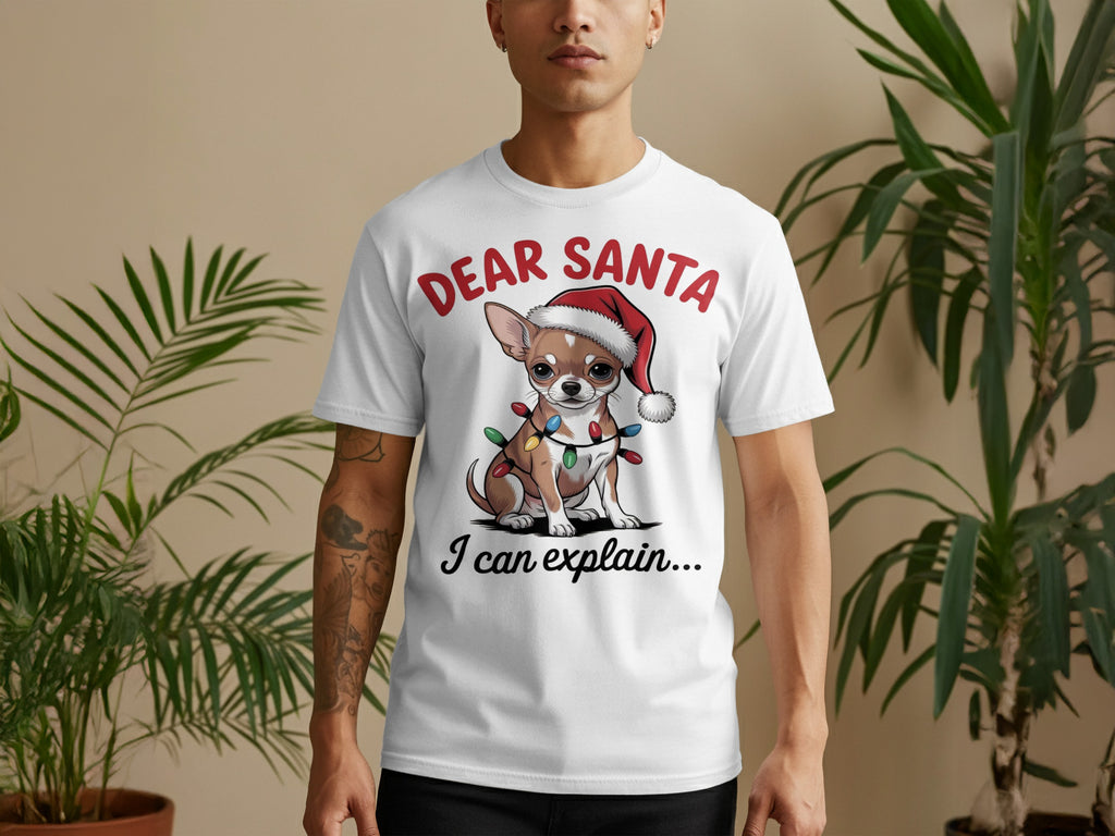 Cute Chihuahua Dear Santa Funny Holiday Shirt