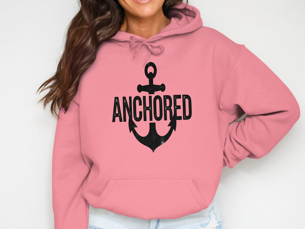 Anchored Design Pink Hoodie Casual Fashion Apparel