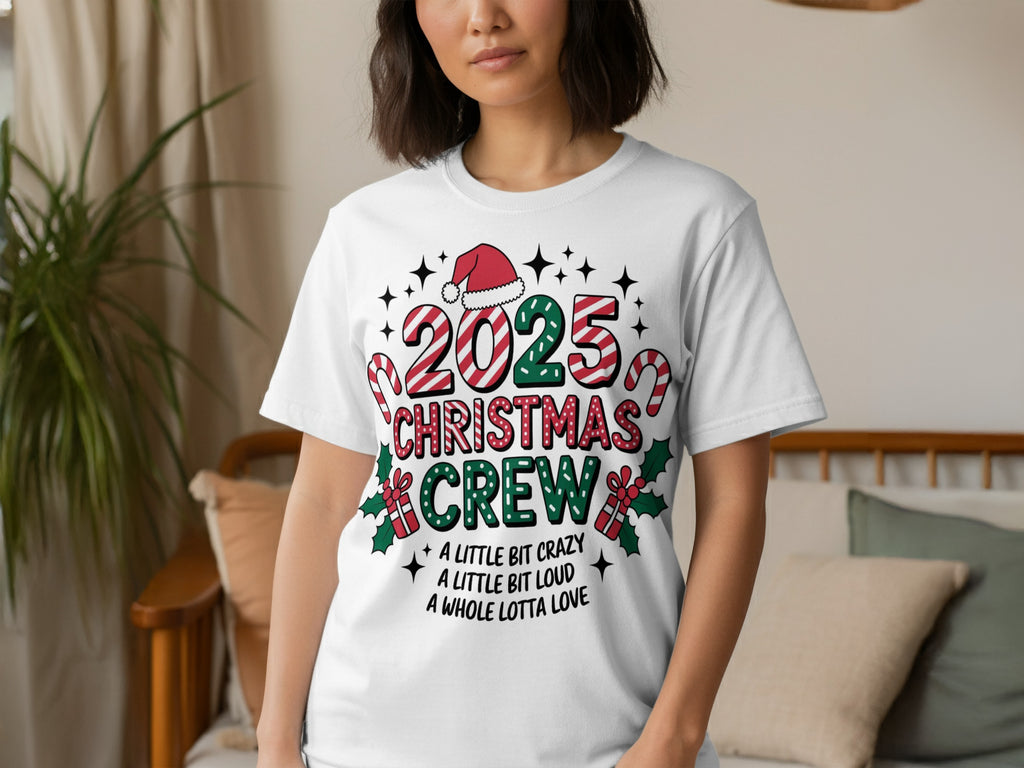 2025 Christmas Crew Holiday T-Shirt Festive Design