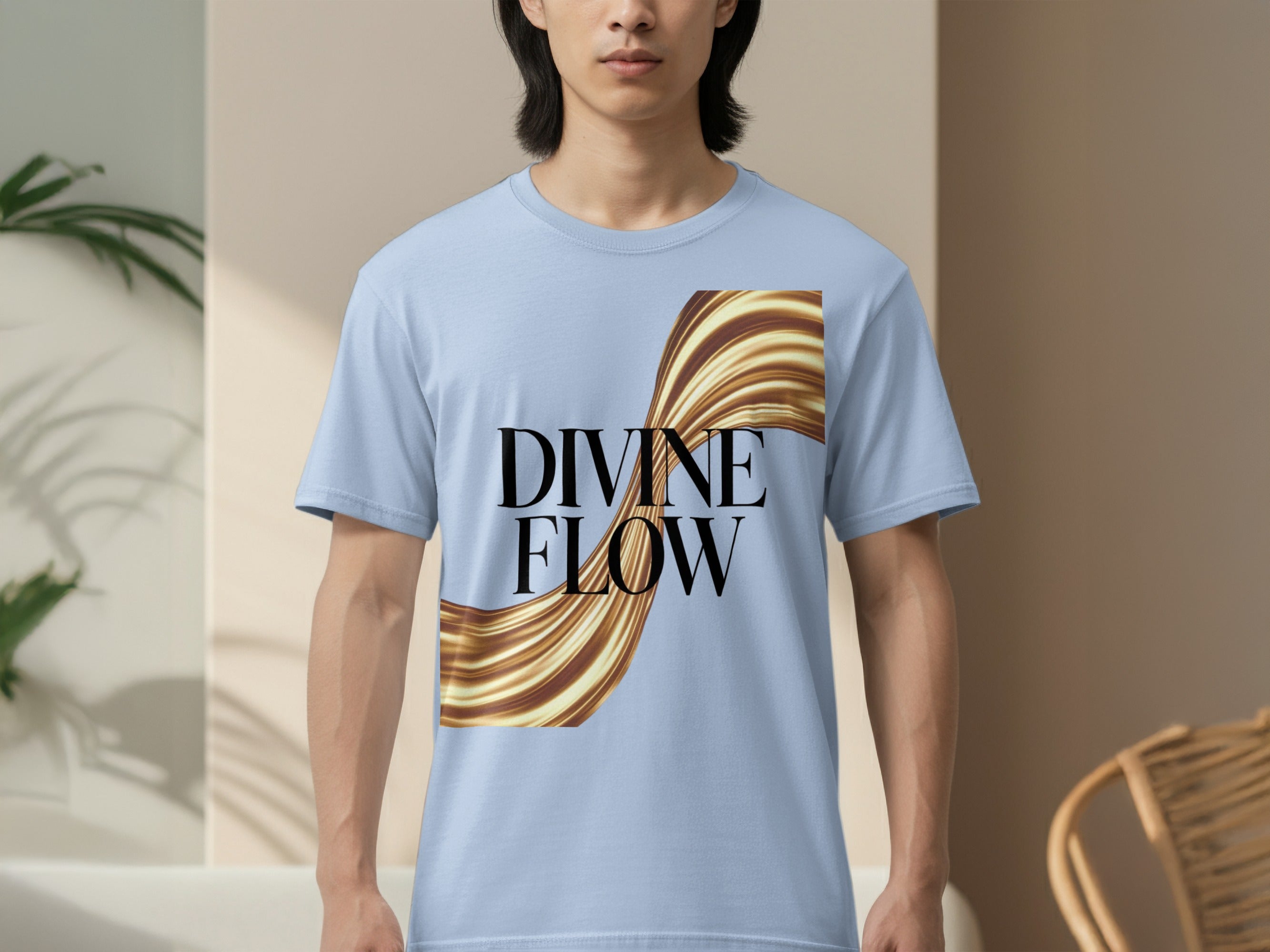 Divine Flow with Abstract Art Design T-shirt