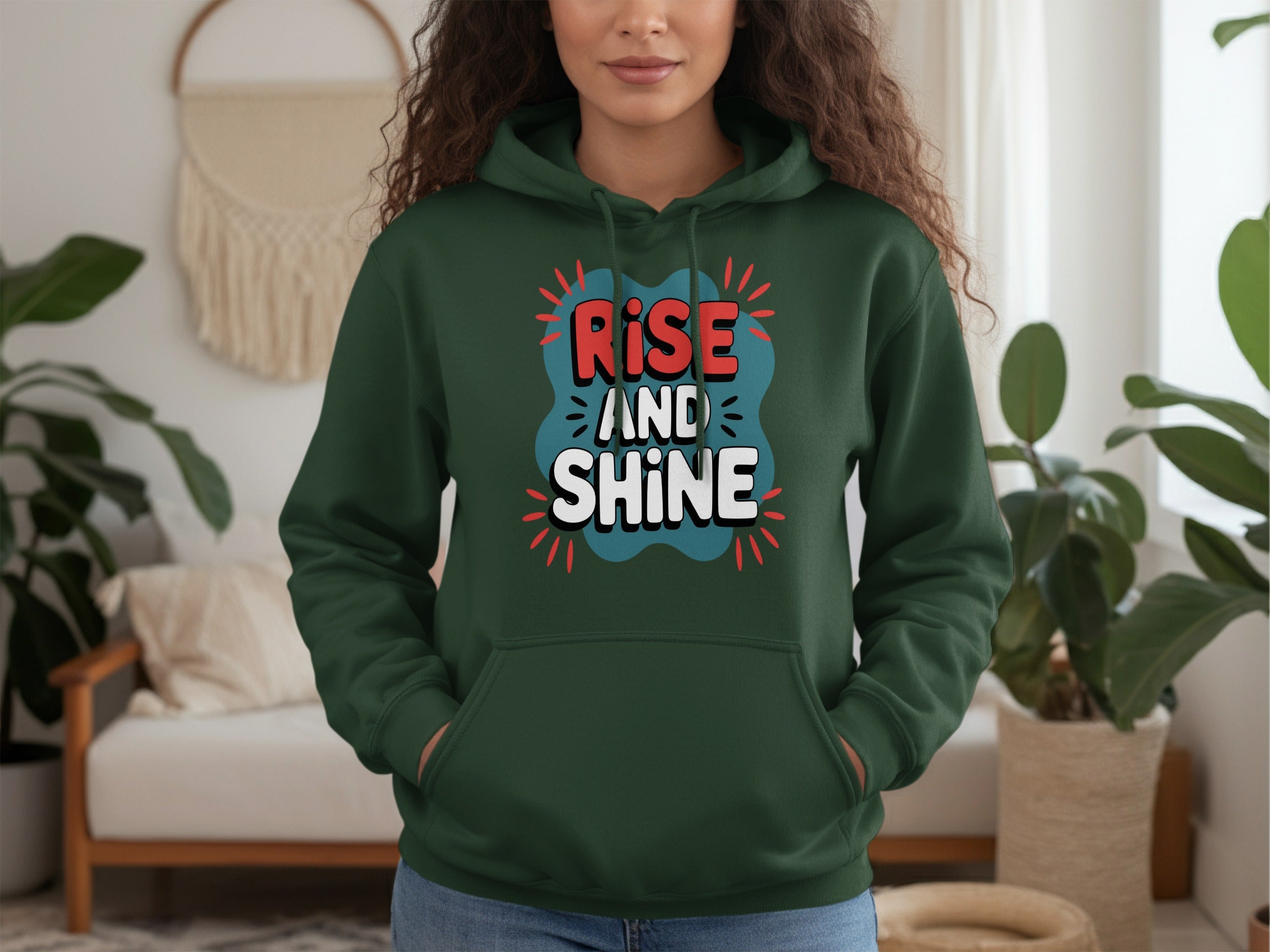 Rise and Shine Printed Hoodie Perfect for Casual Wear