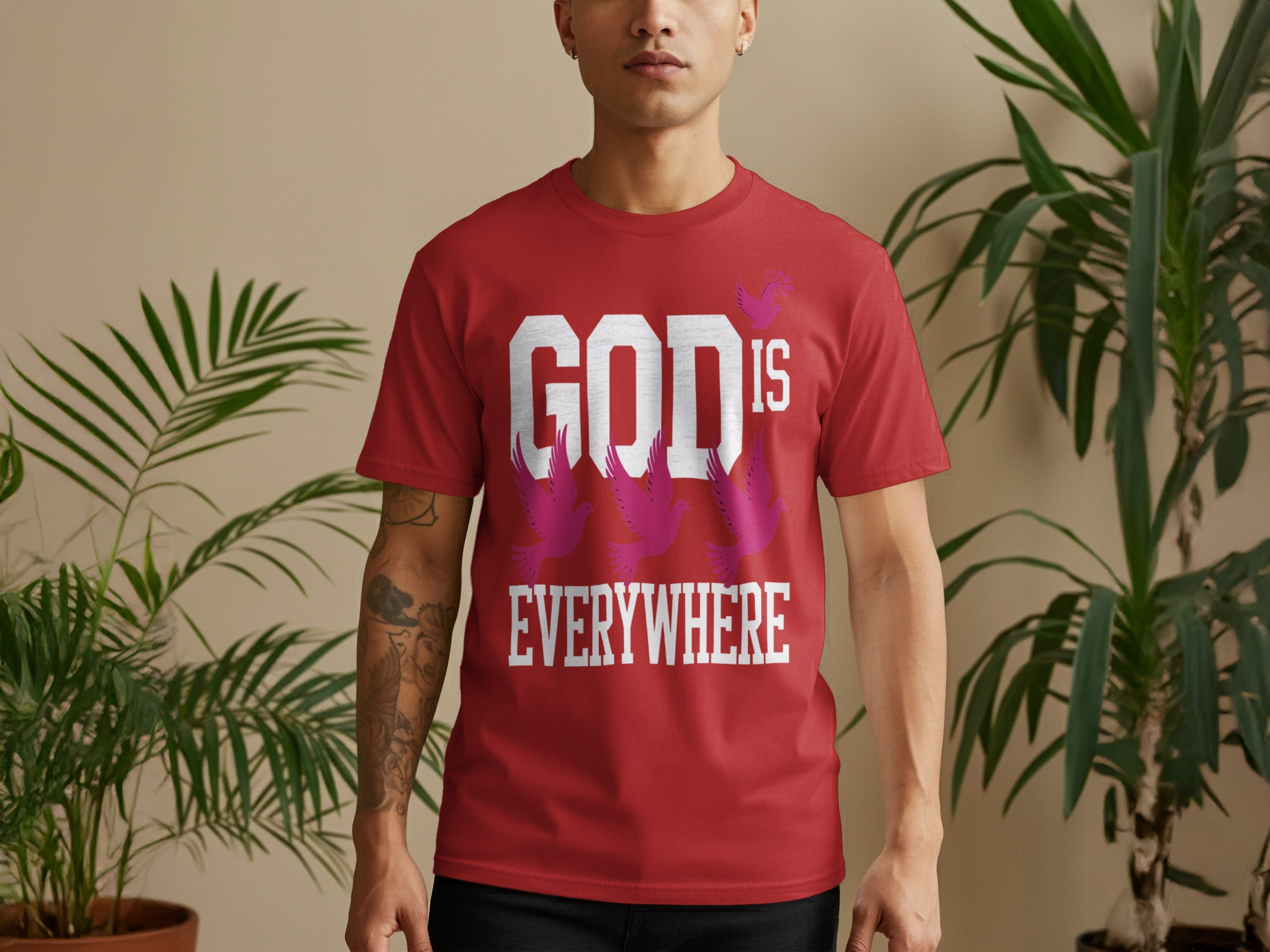 GOD IS EVERYWHERE Bold Statement T-shirt