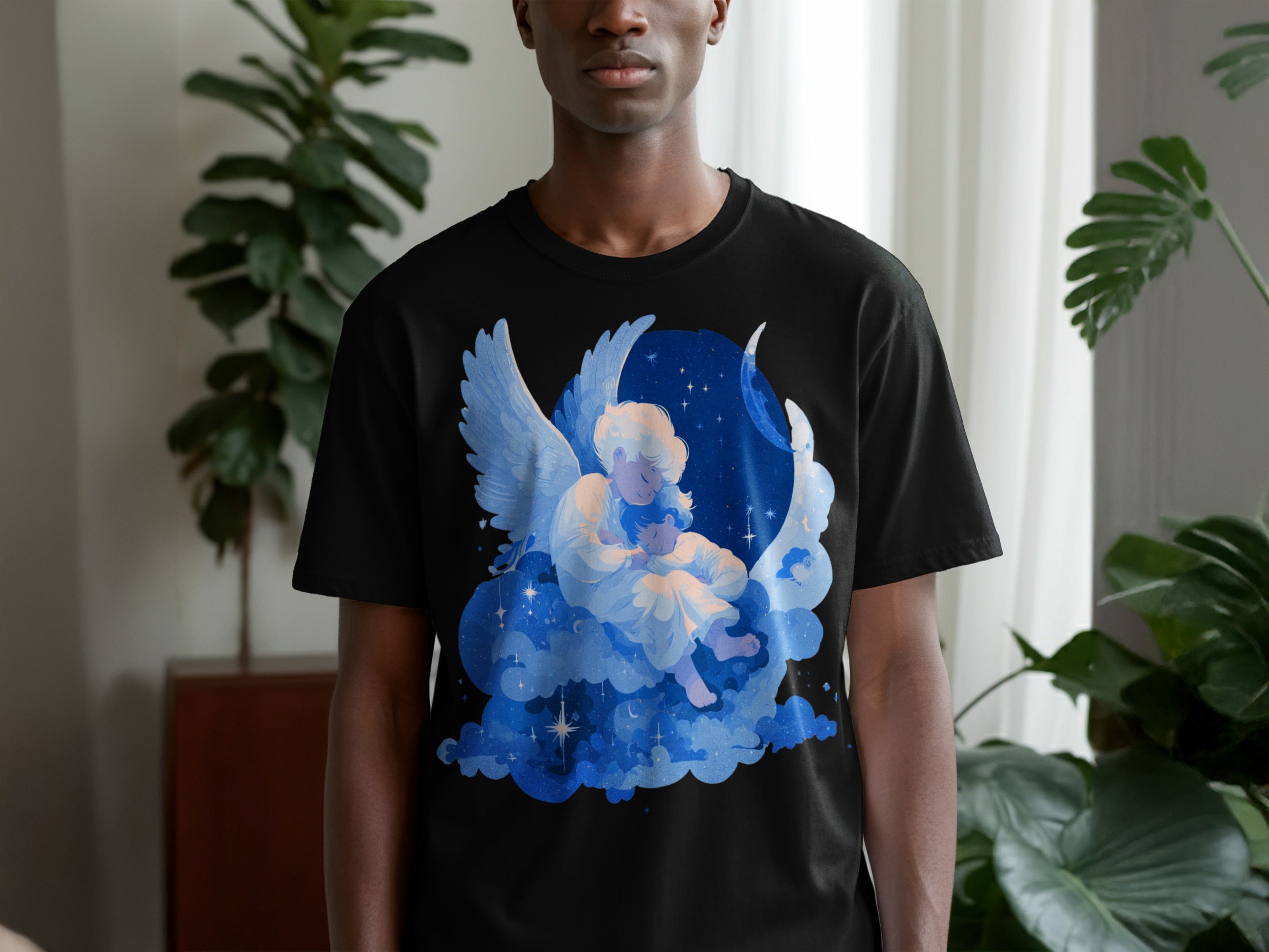 Guardian Angel Watching Over You Nighttime Shirt