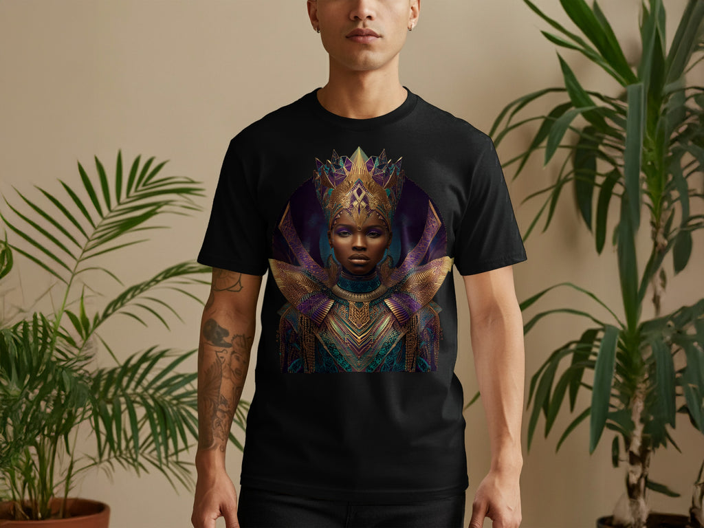Vibrant Royalty Art Printed T-shirt with Bold Design