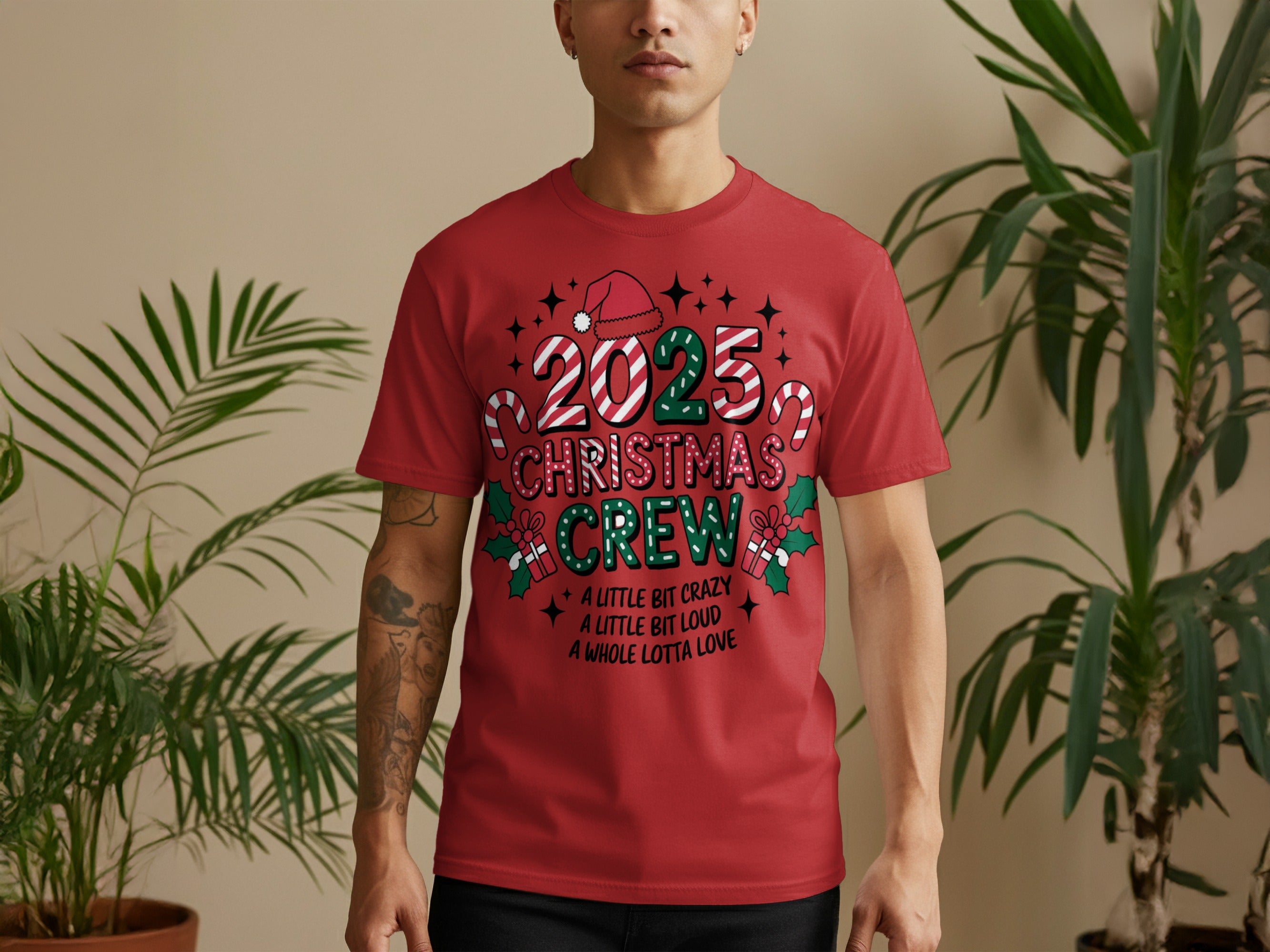 2025 Christmas Crew Festive Fun Graphic T-shirt