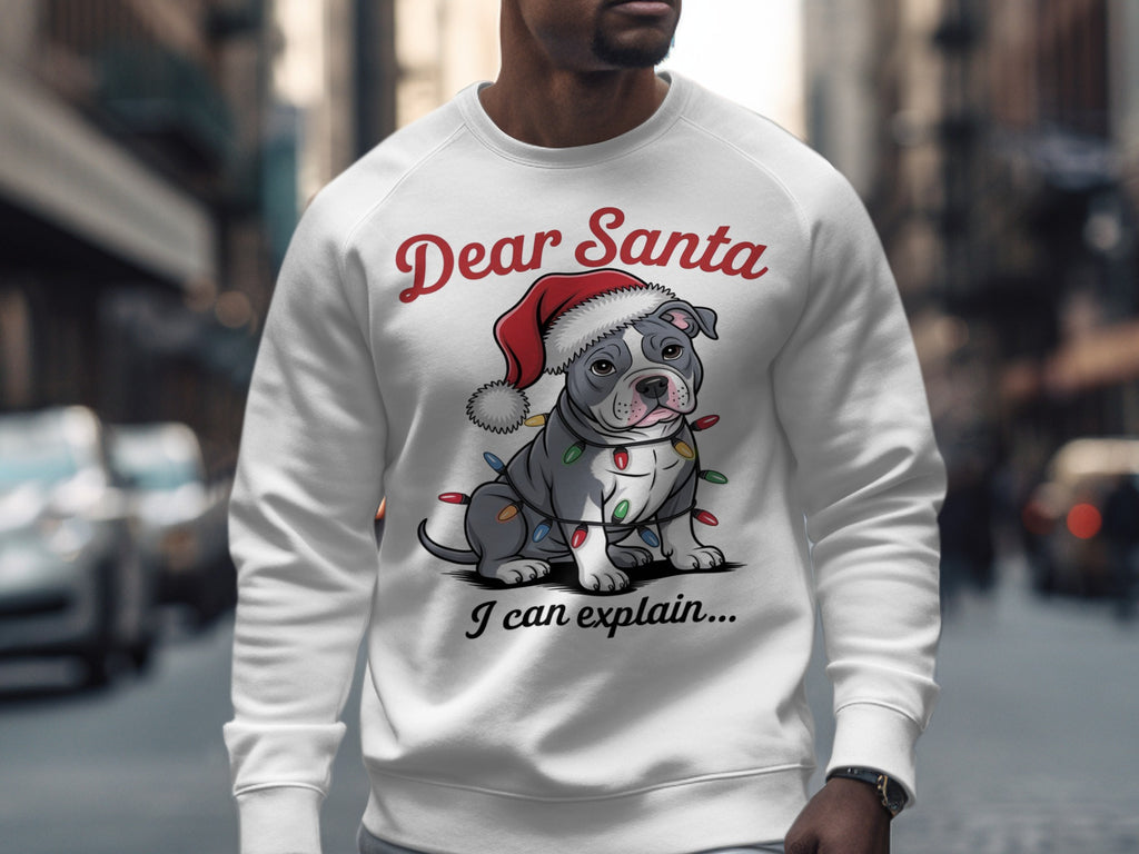 Dear Santa I Can Explain Christmas Bulldog Sweatshirt