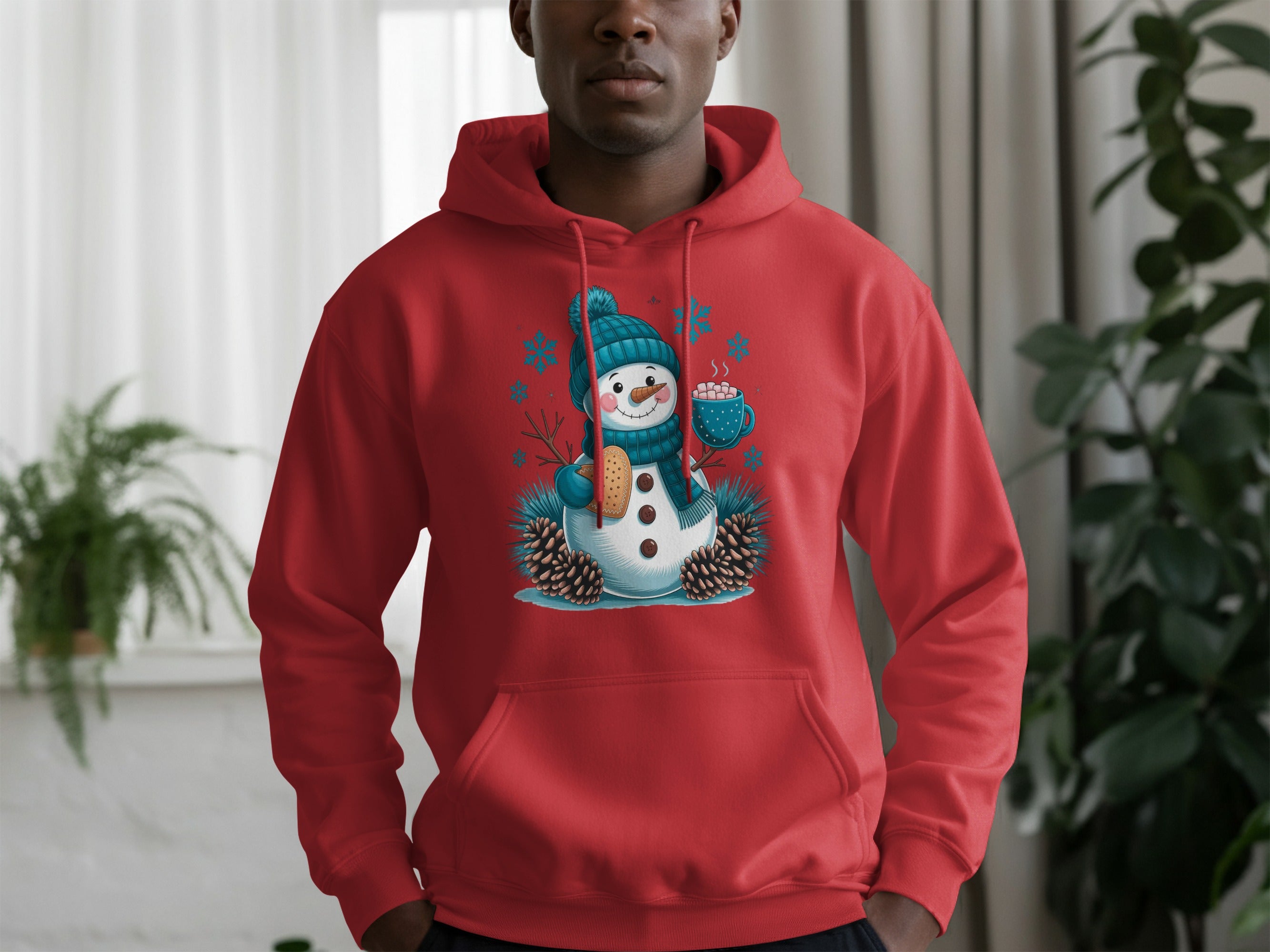Festive Snowman Hoodie with Christmas Cheer