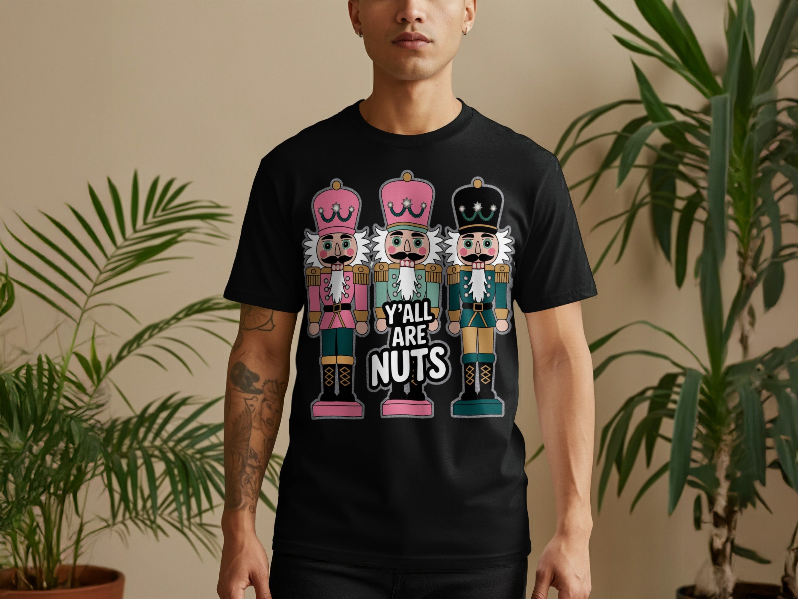 Funny Holiday Nutcracker Y'all Are Nuts T-shirt