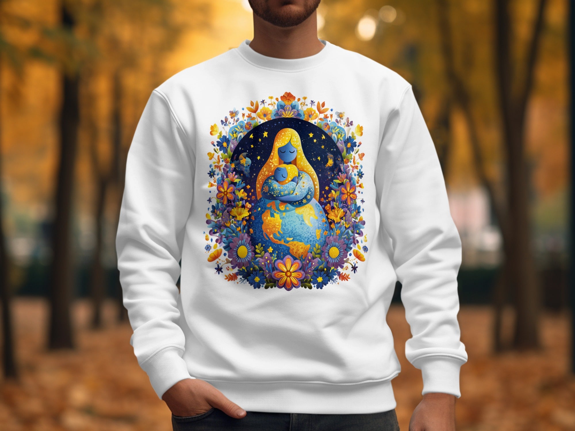 Mother Earth Surrounded by Nature Sweatshirt