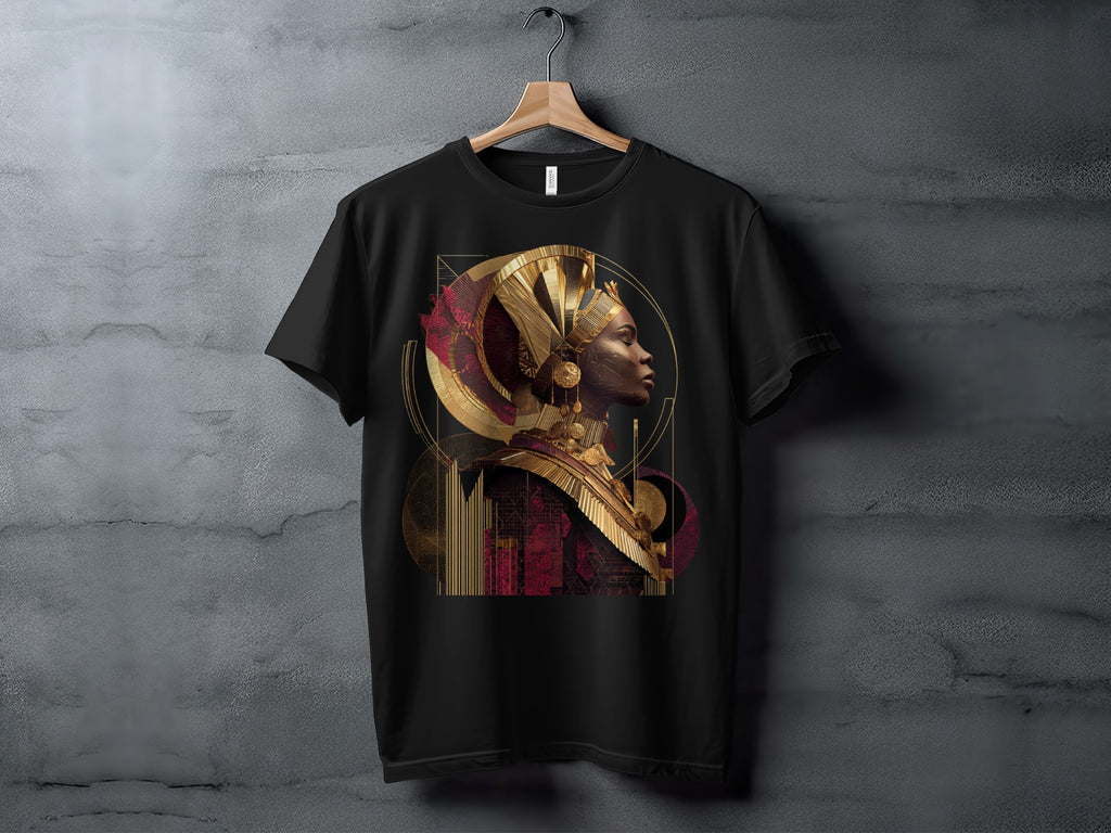 Majestic Egyptian Queen Graphic Art T-shirt
