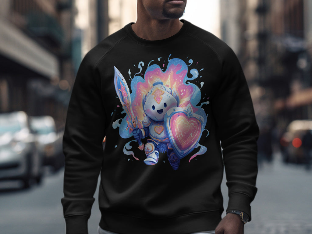 Adorable Knight With Sword And Shield Sweatshirt