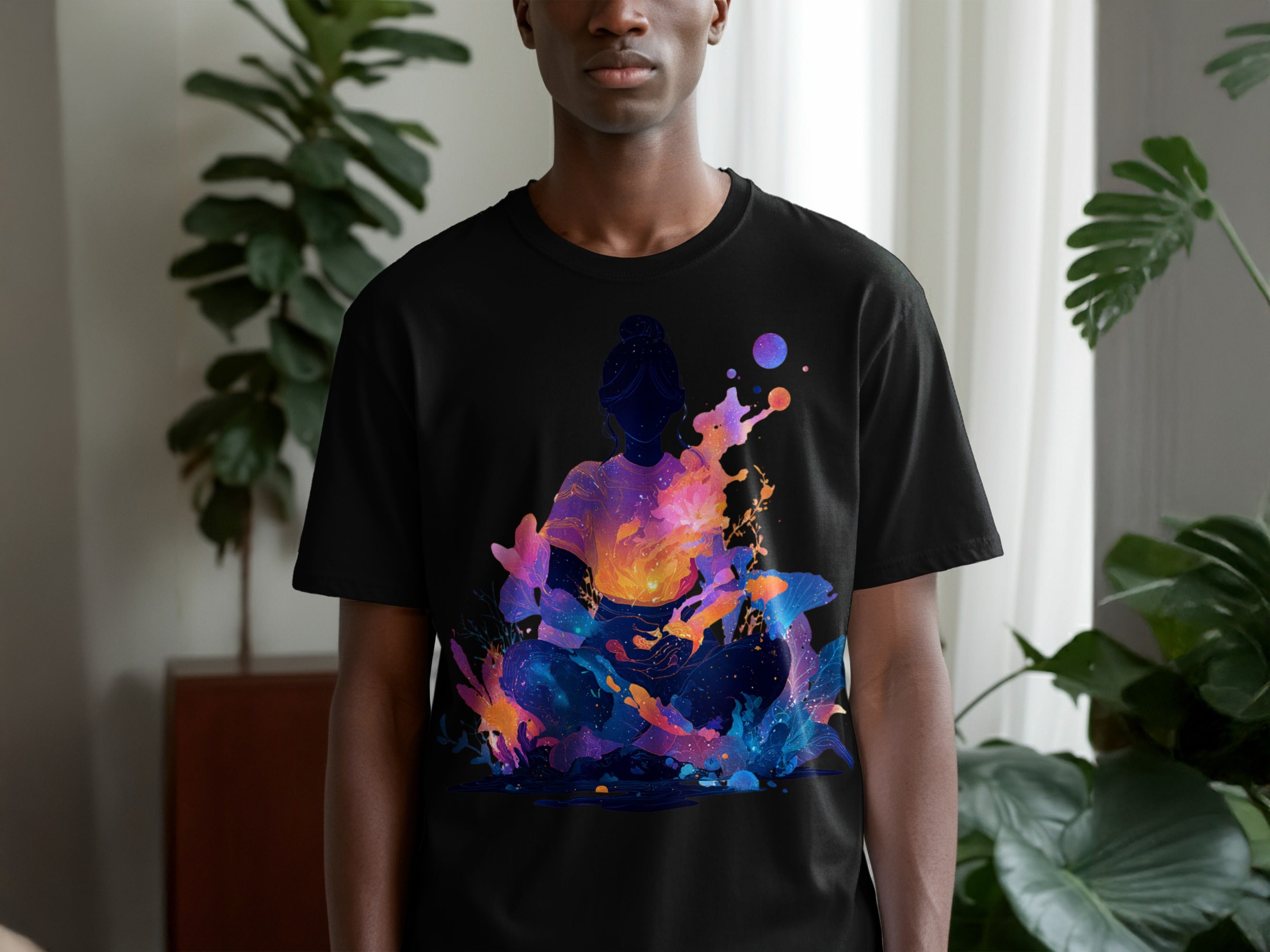 Vibrant Meditative Art Design T-Shirt