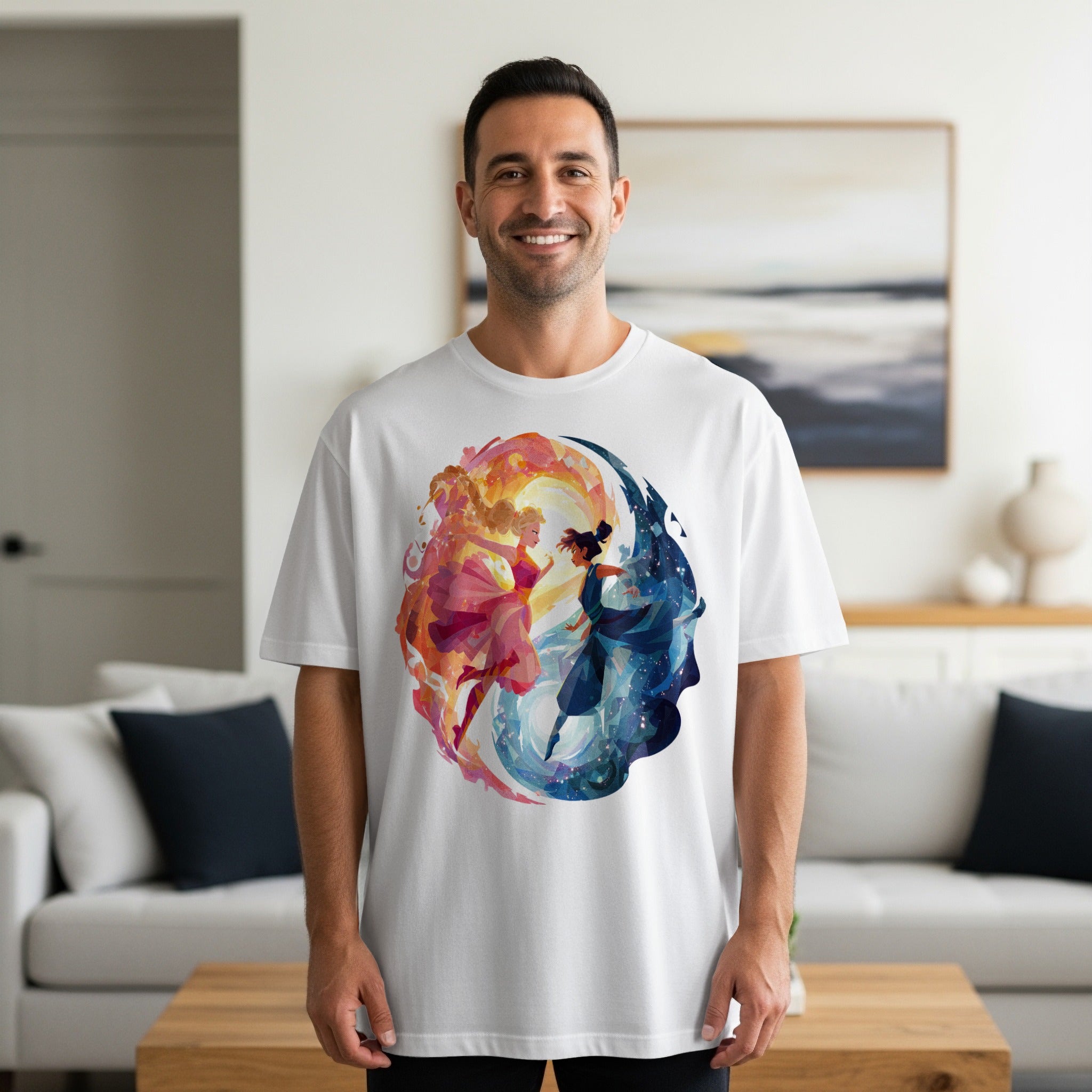 Fire and Water Dance Graphic Tee Shirt
