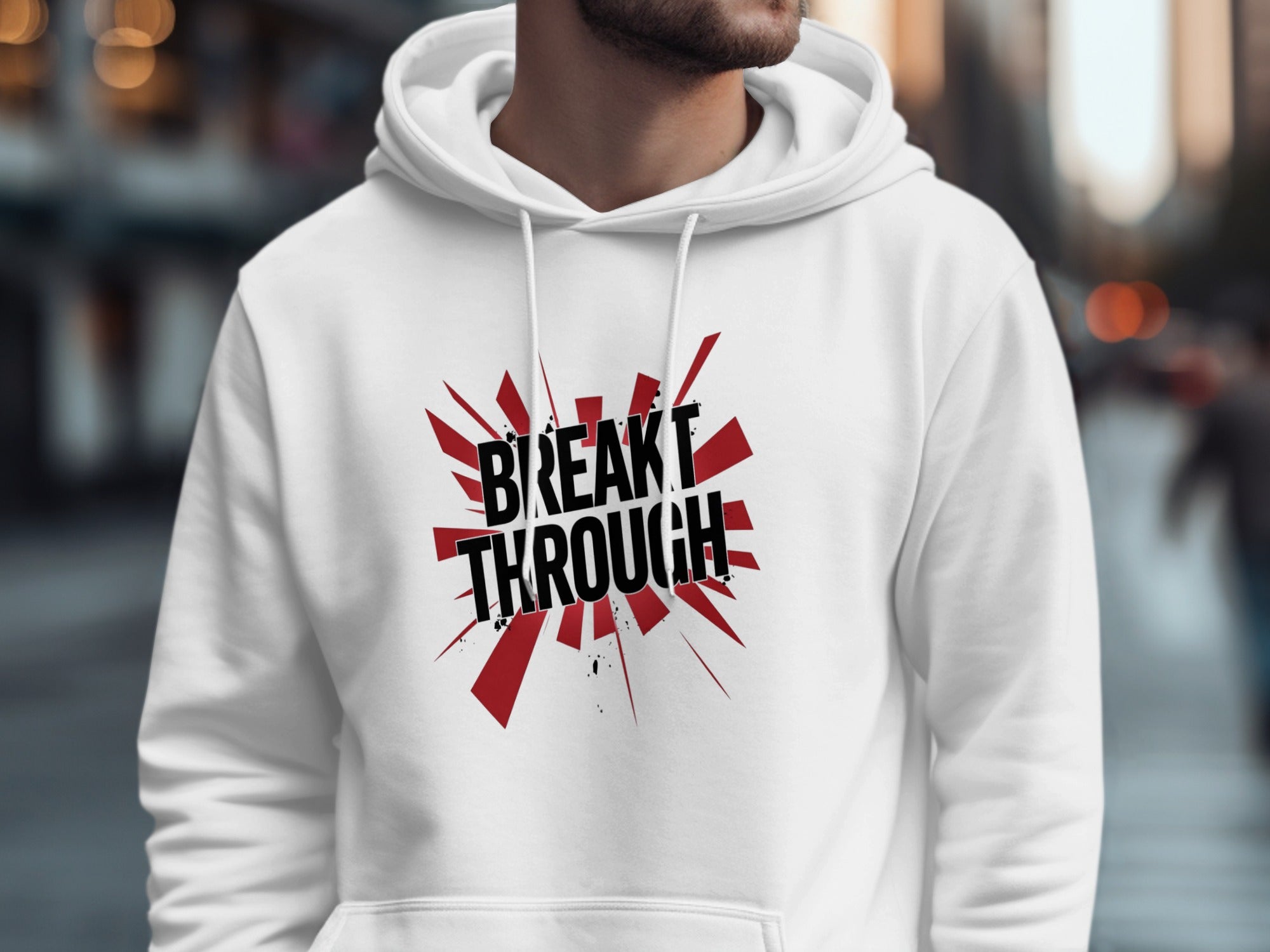 Break Through Graphic Hoodie for Casual Wear