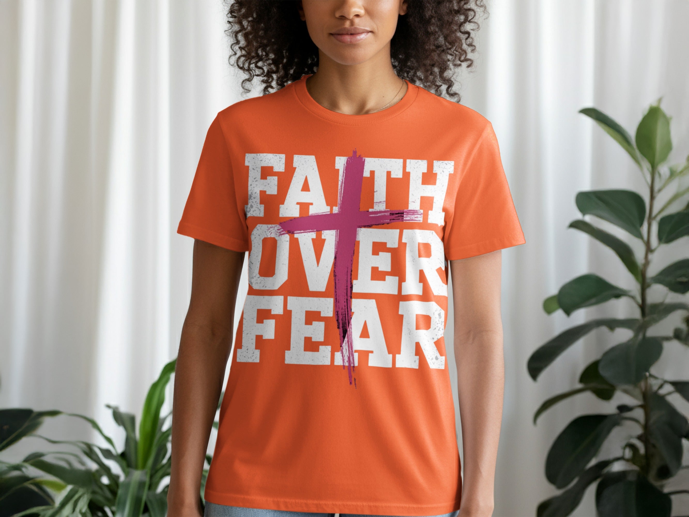 Faith Over Fear Inspiring Graphic Tee