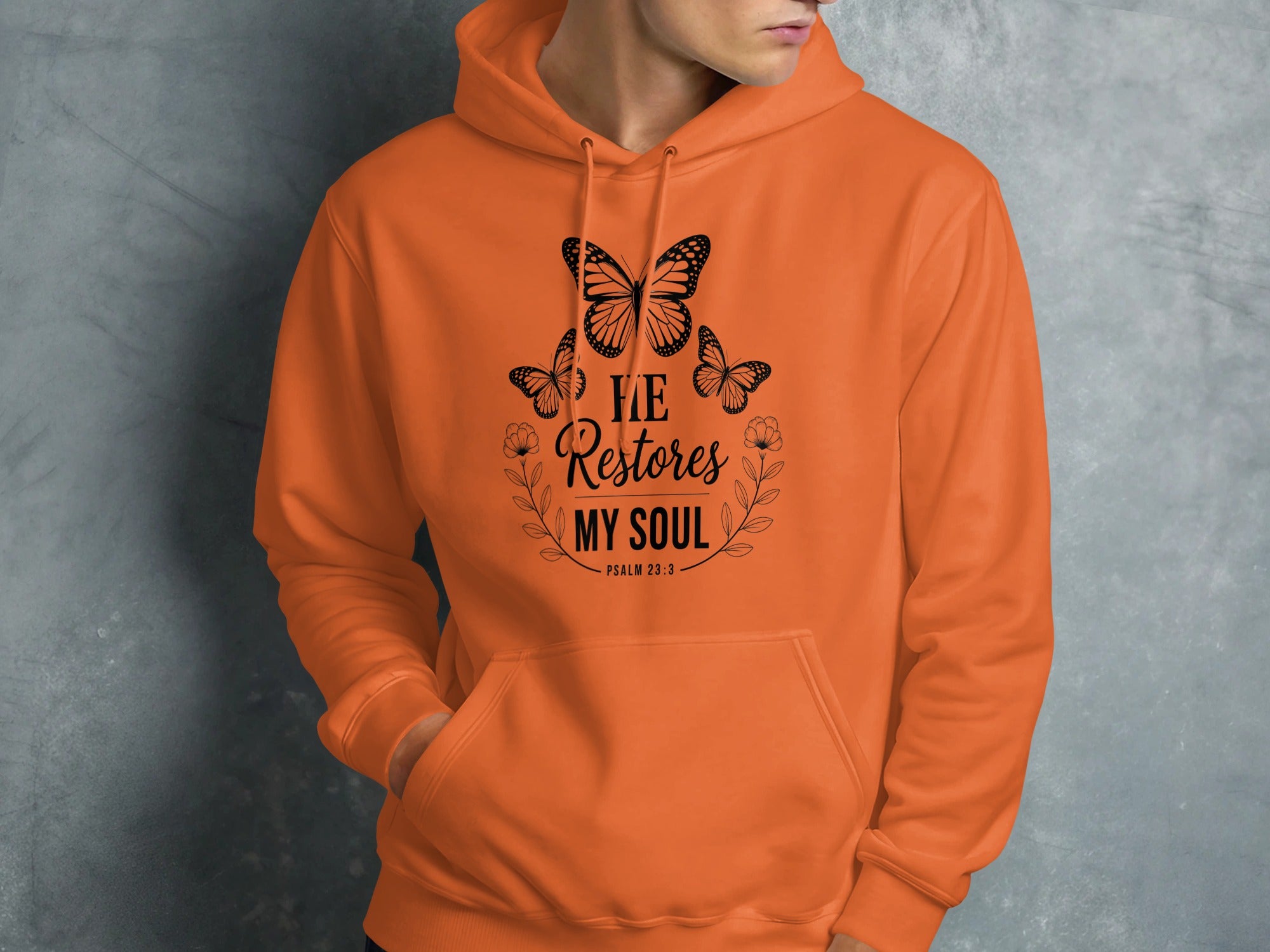 He Restores My Soul Psalm 23 3 Inspirational Hoodie