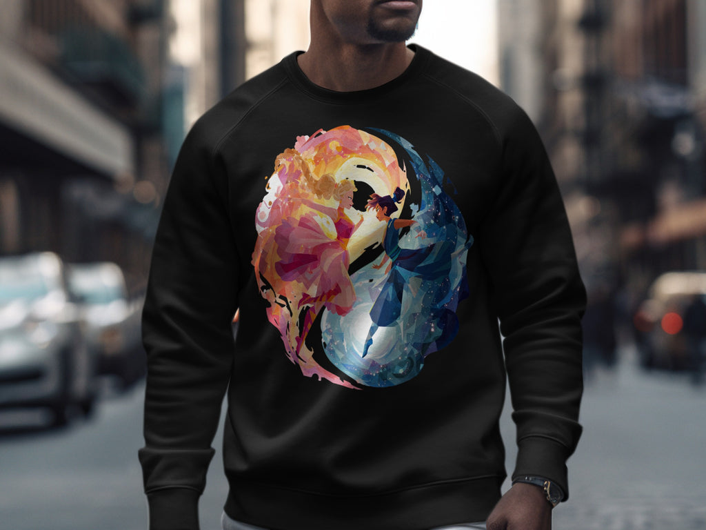 Vibrant Abstract Wolf Graphic Sweatshirt Product