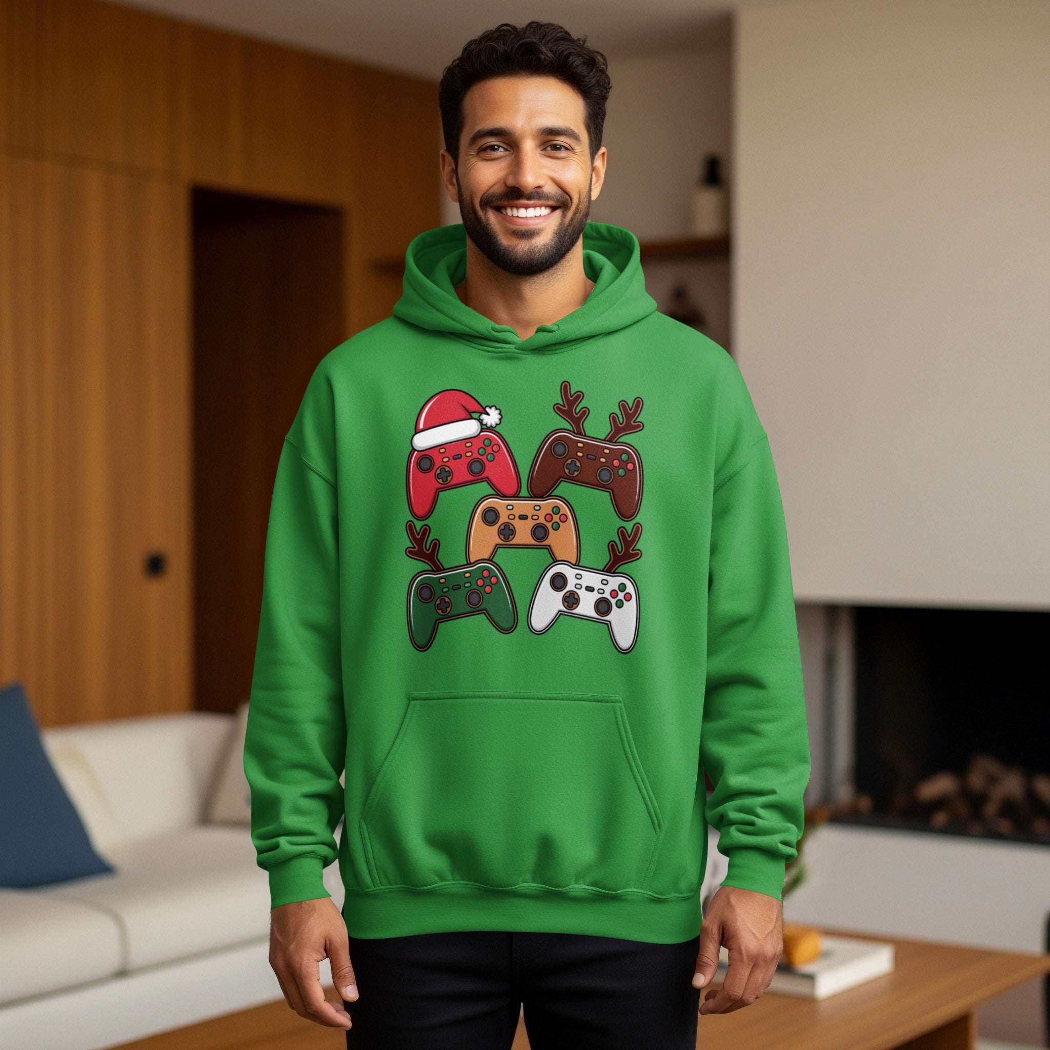 Christmas Themed Gaming Controllers Hoodie