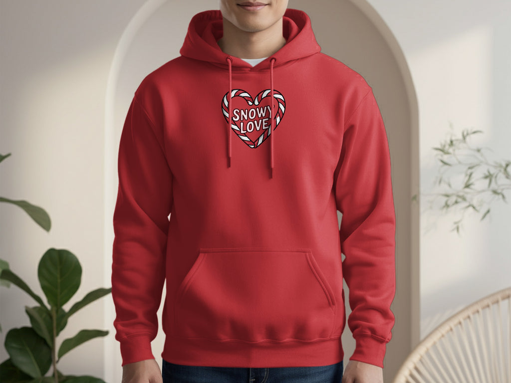 Cozy Red Hoodie with Heart Design for Casual Wear