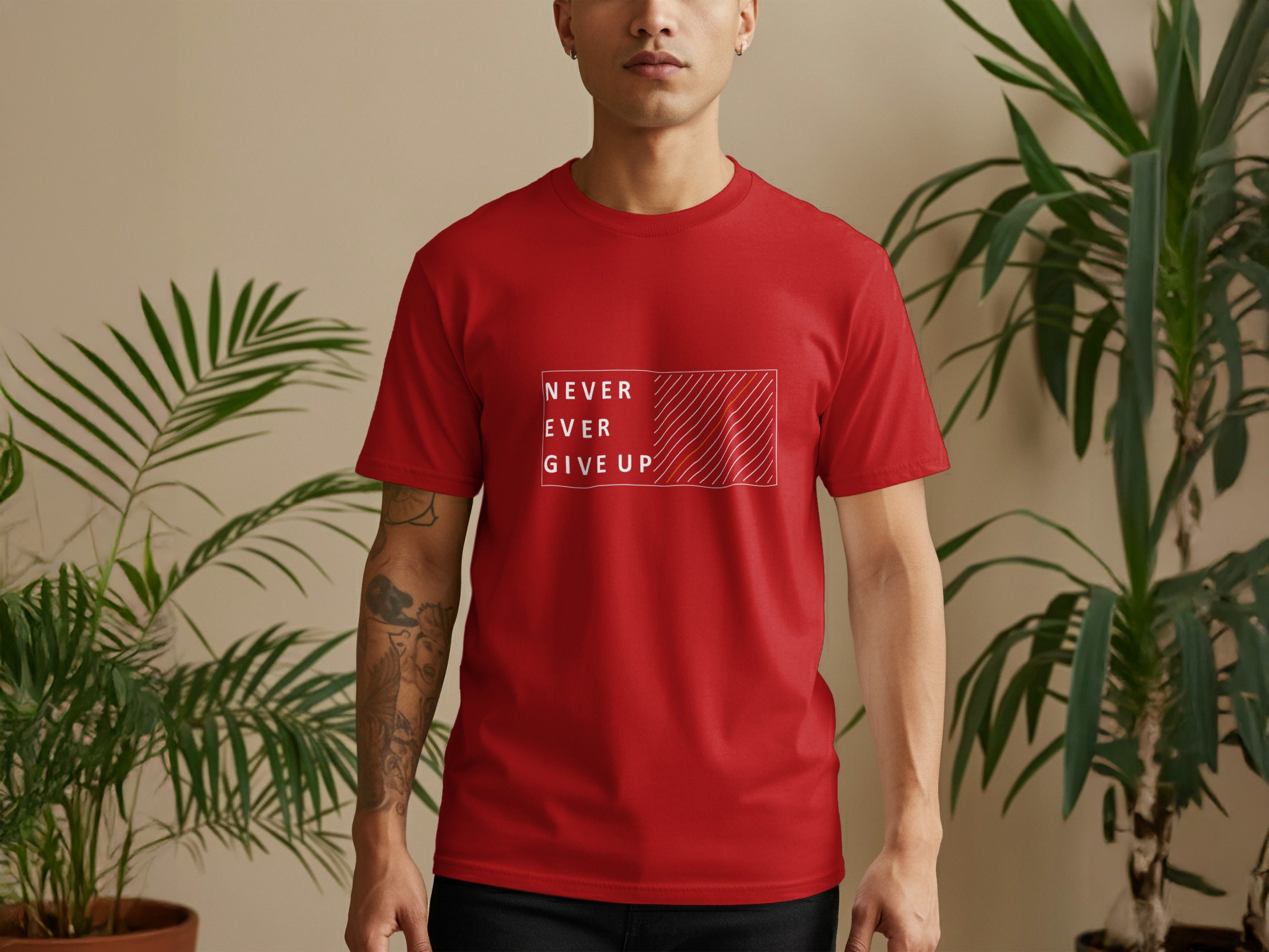 Never Ever Give Up Graphic T-Shirt