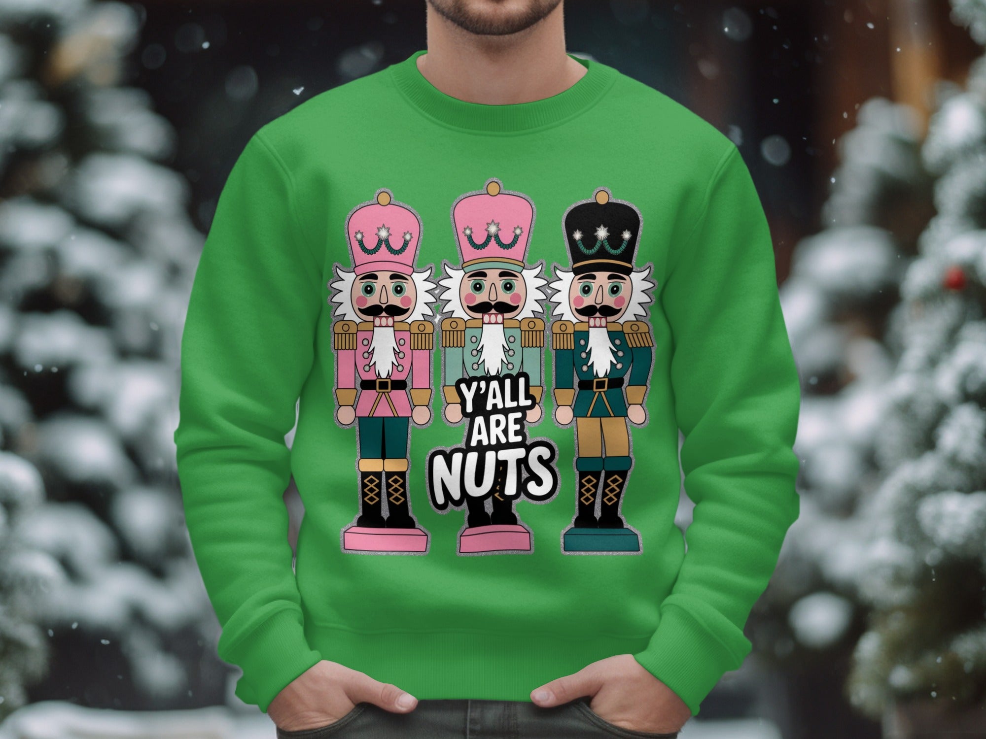 Festive Nutcracker Y'all Are Nuts Sweatshirt product
