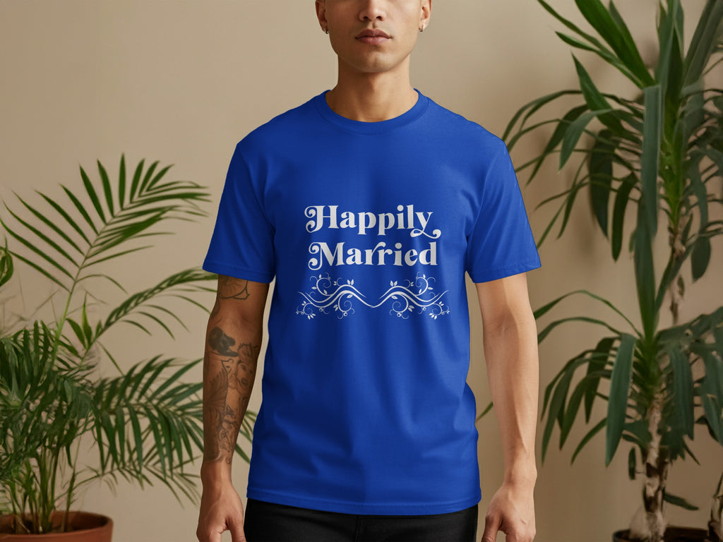 Happily Married Shirt with Elegant Design