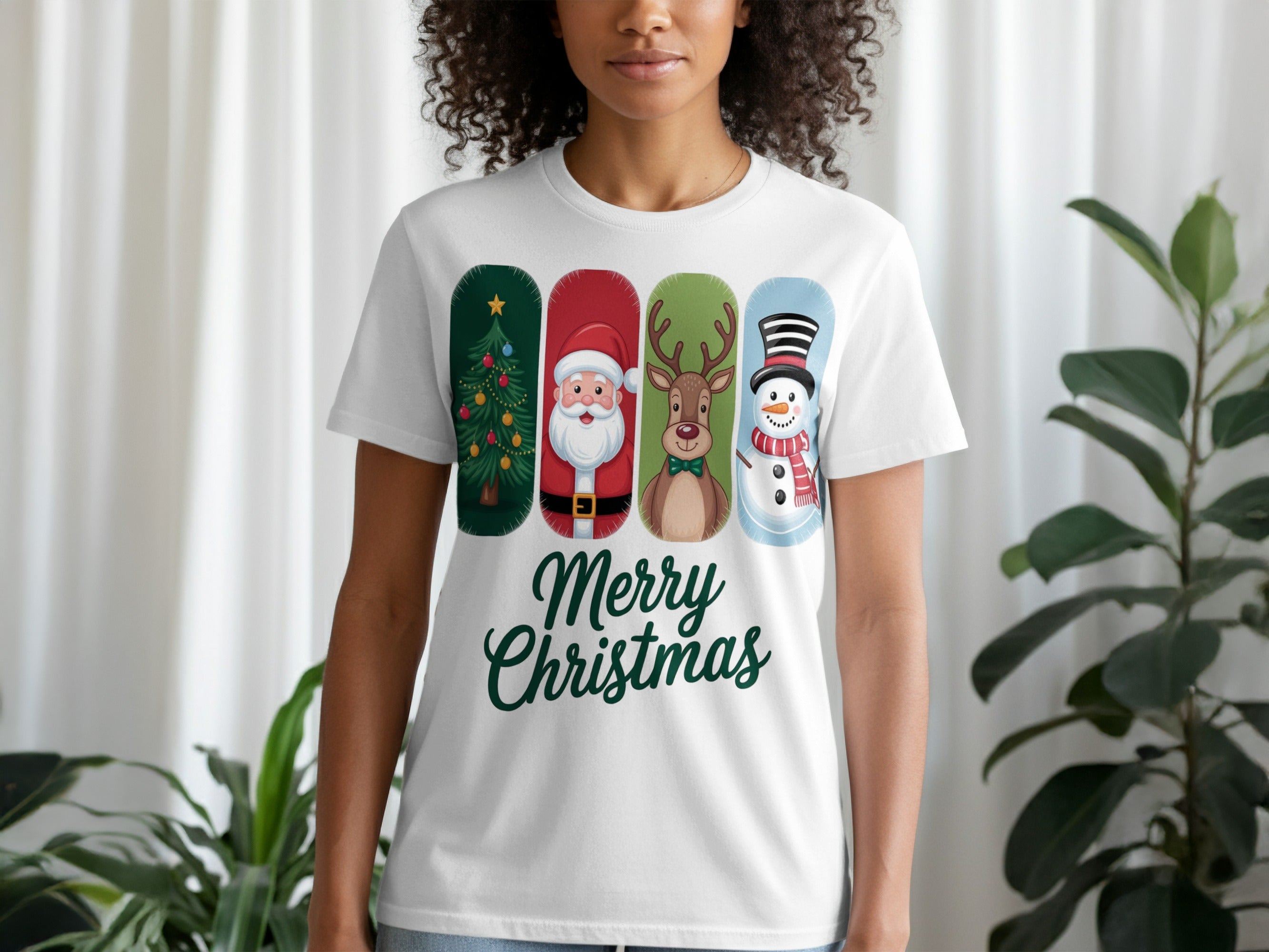 Merry Christmas Shirt with Festive Characters
