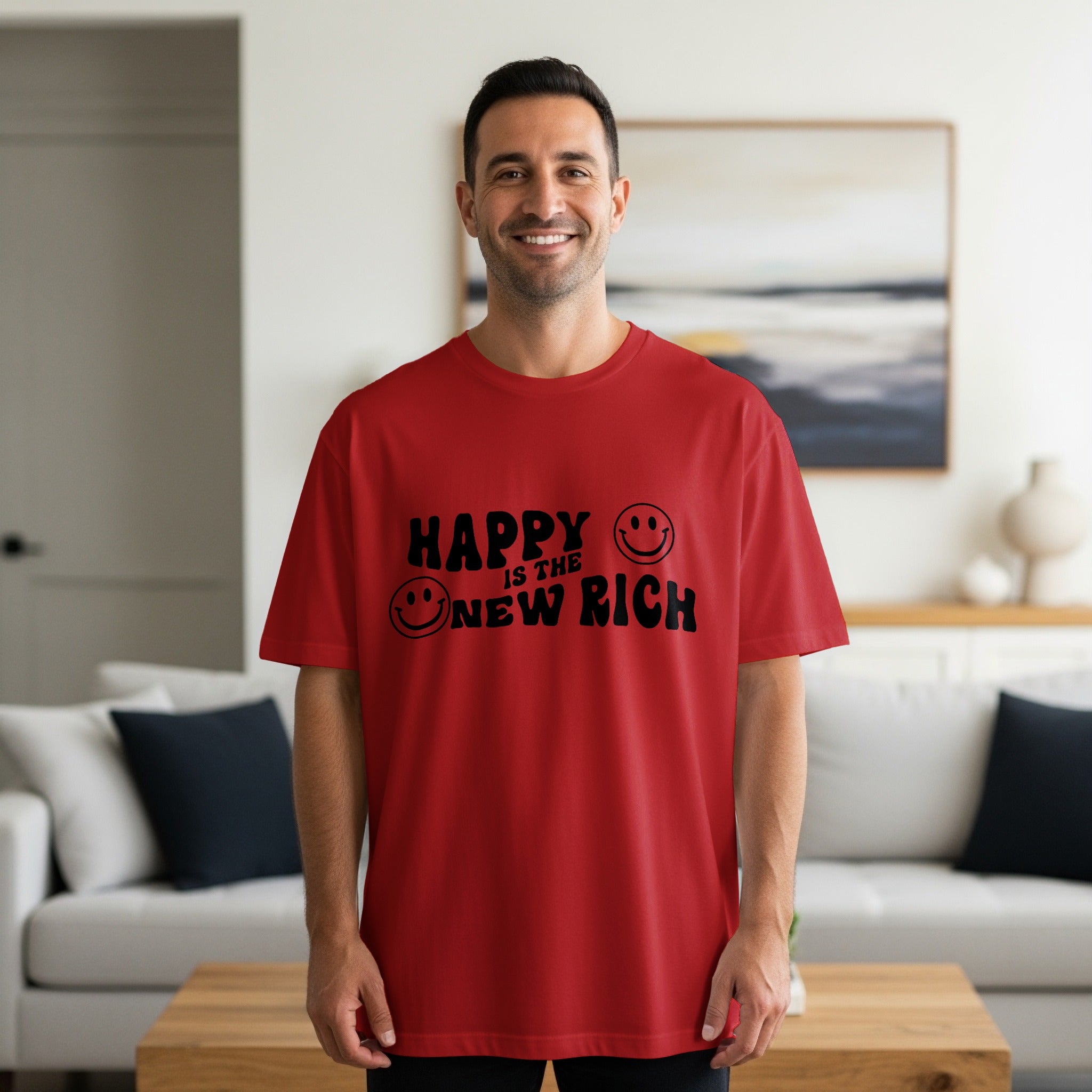 Happy Is The New Rich Statement T-shirt