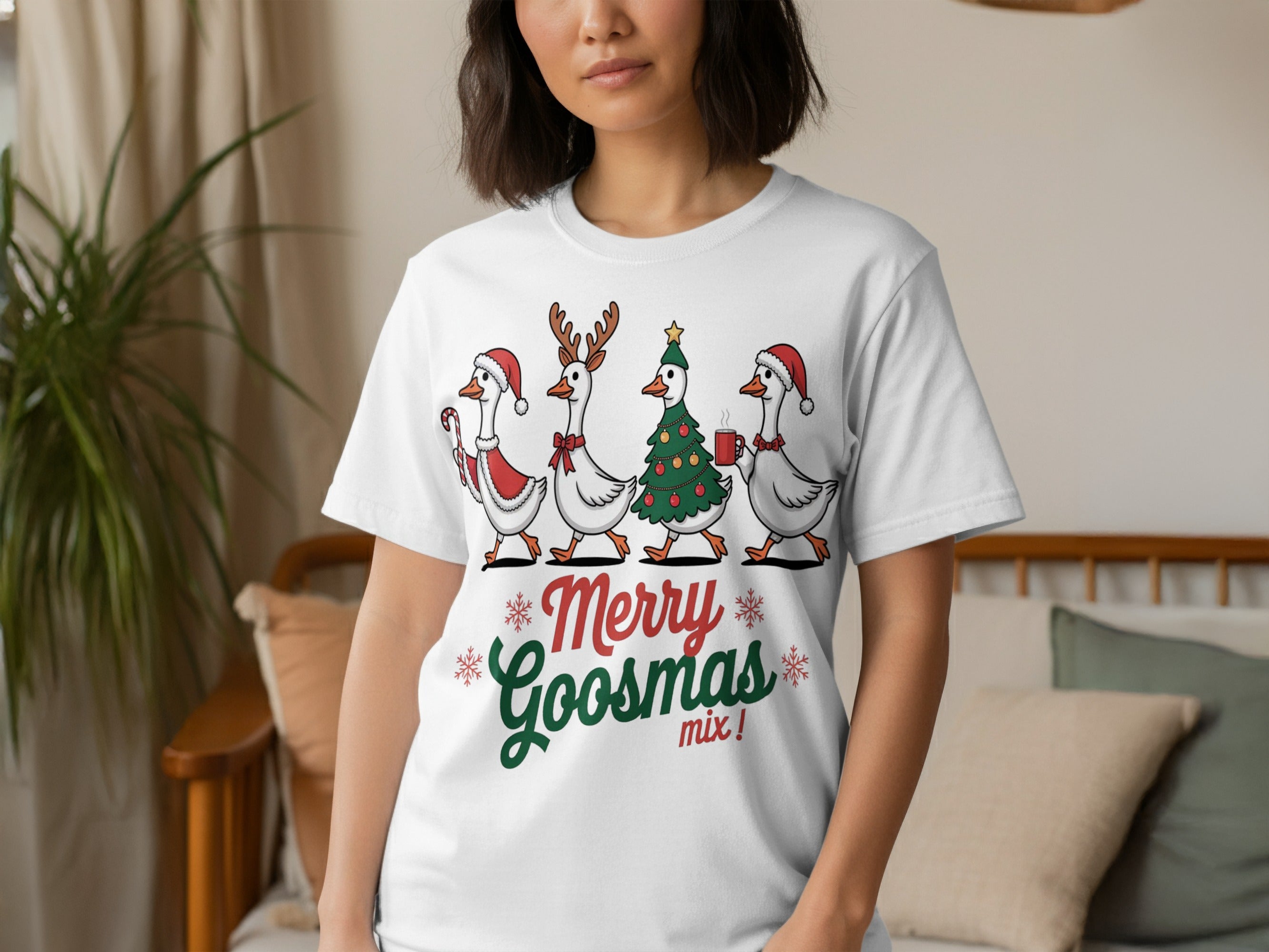 Merry Goosmas Mix Funny Christmas T-Shirt