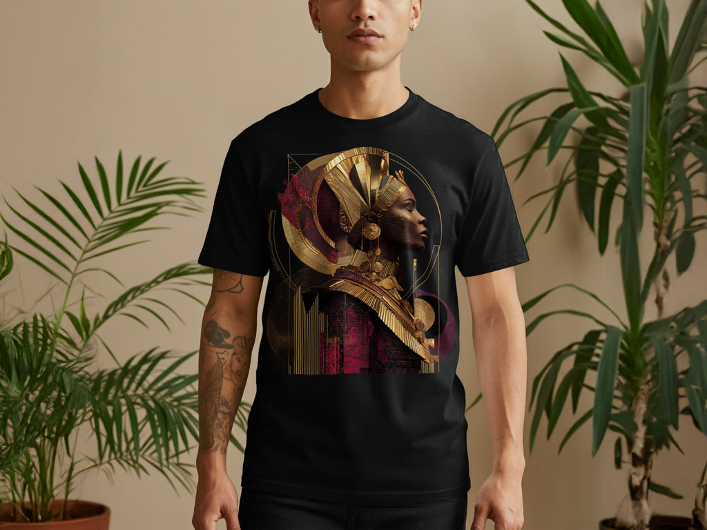 Pharaoh-themed Graphic Art Print T-Shirt