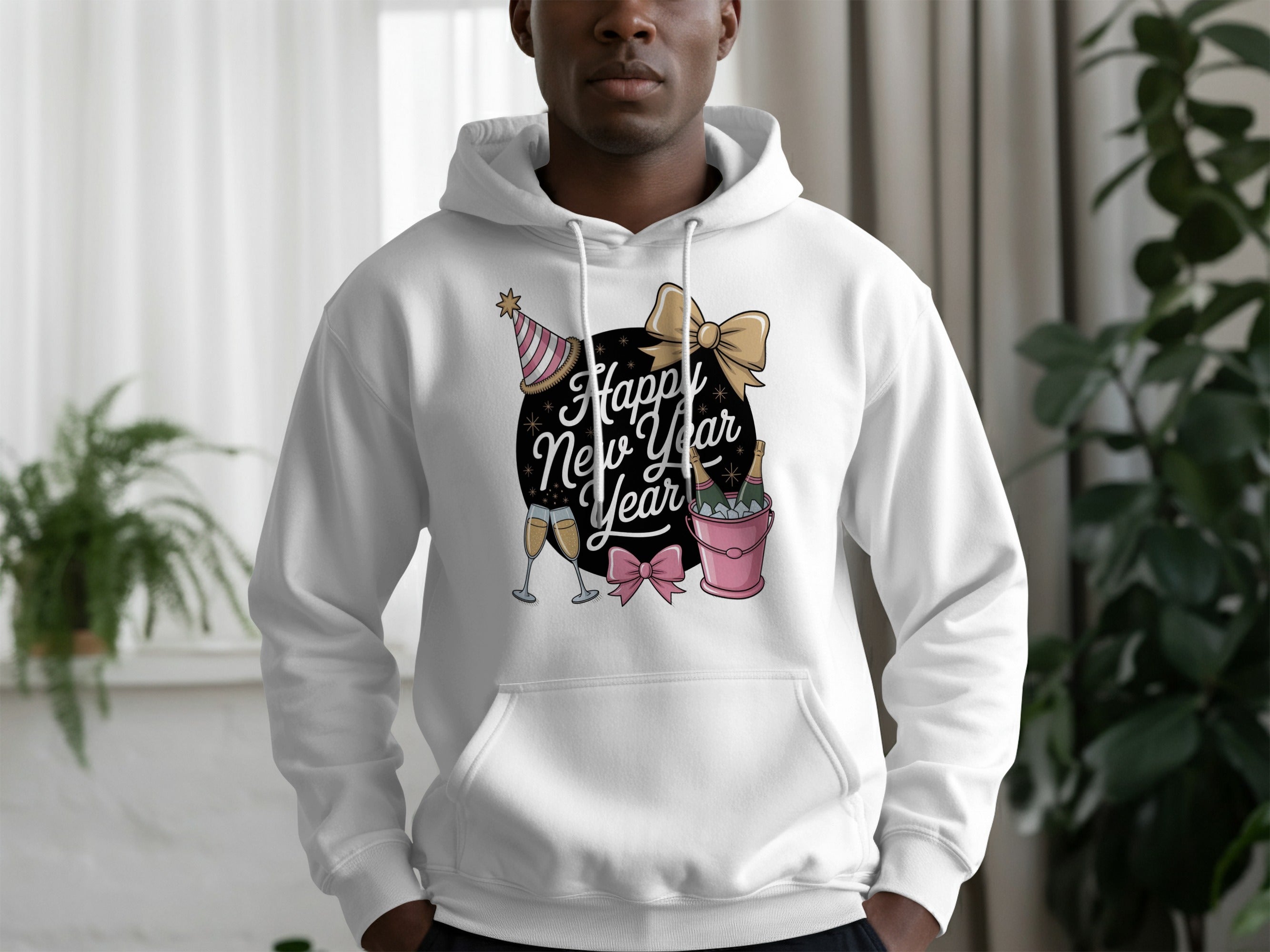 Celebrate New Year Hoodie with Festive Design