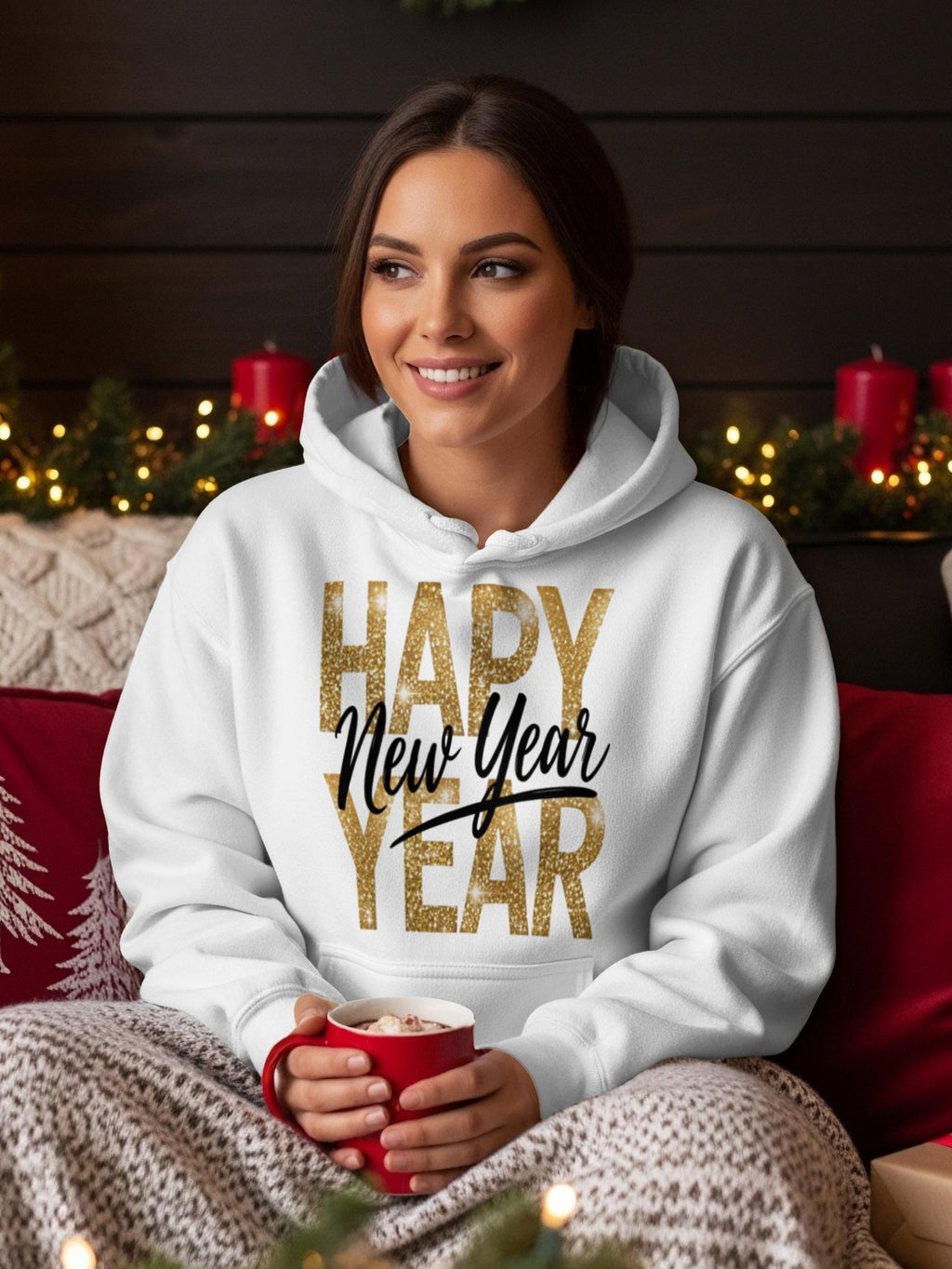 Happy New Year Hoodie Holiday Season Apparel