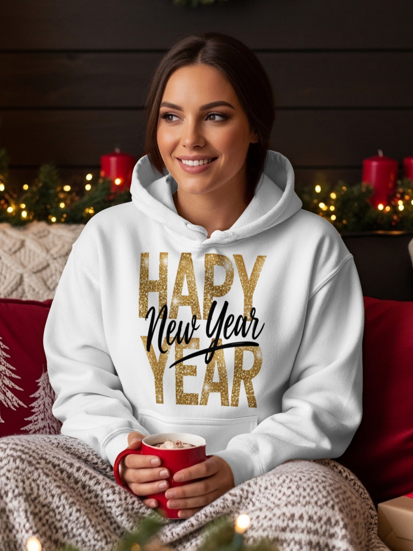 Happy New Year Hoodie Holiday Season Apparel