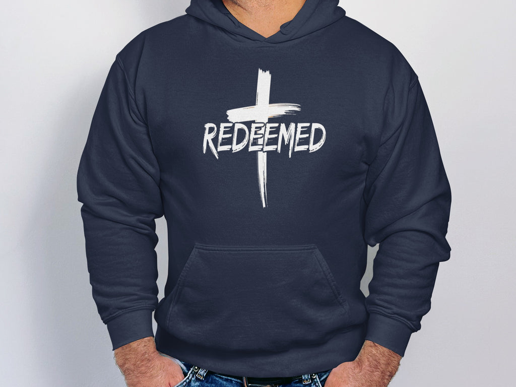 Redeemed Hoodie with Cross Graphic Christian Apparel