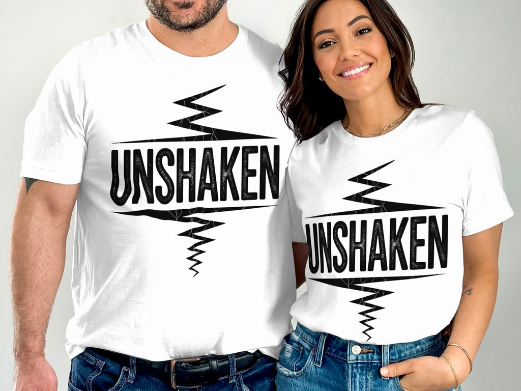 Unshaken design bold statement t-shirt product