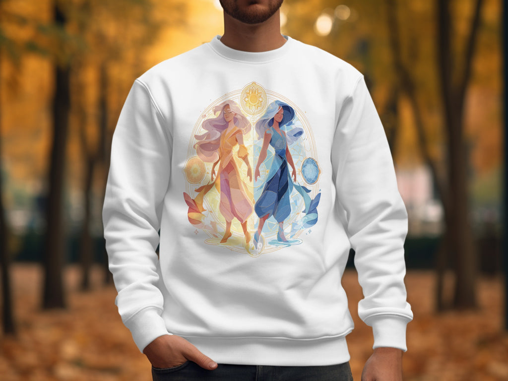 Mystical Dual Figures Autumn Forest Sweatshirt