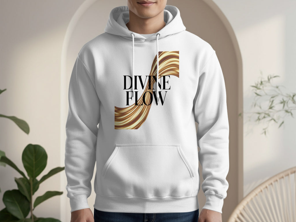 Divine Flow White Hoodie for Casual and Active Looks
