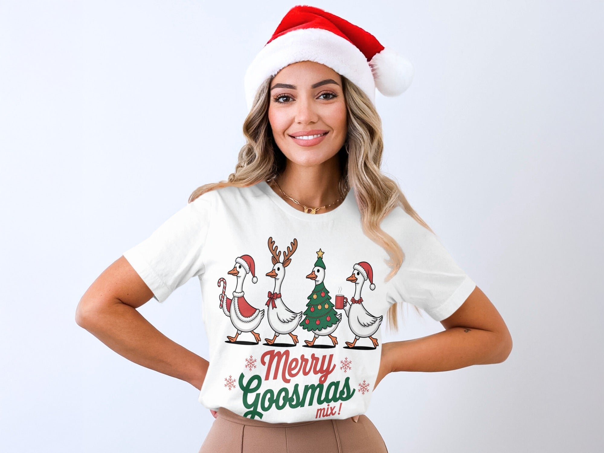 Festive Merry Goosmas Mix Christmas Shirt