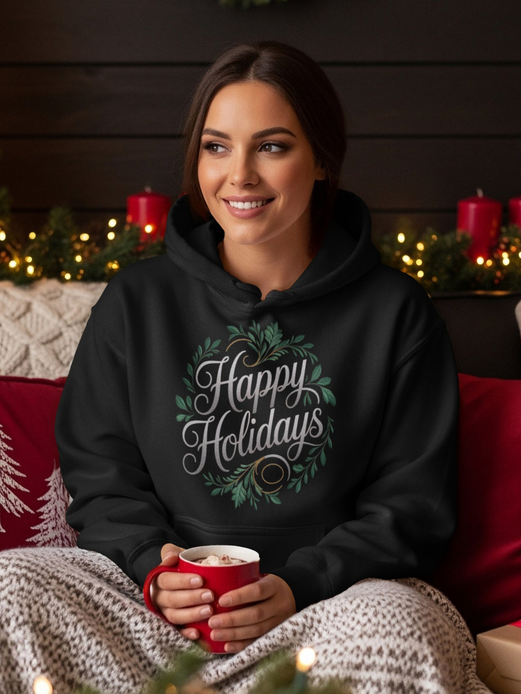 Festive Happy Holidays Hoodie for the Winter Season