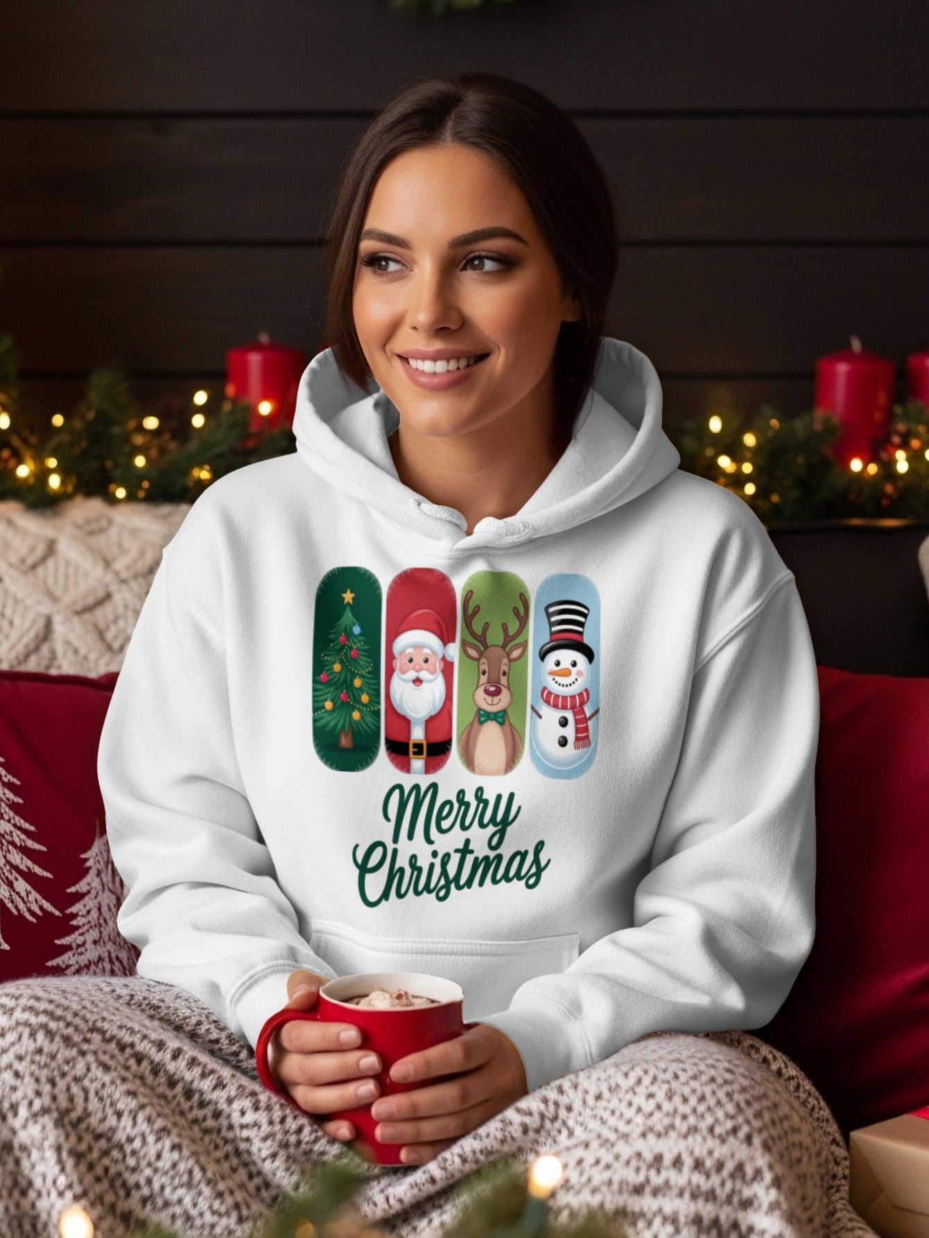Merry Christmas Festive Holiday Graphic Hoodie