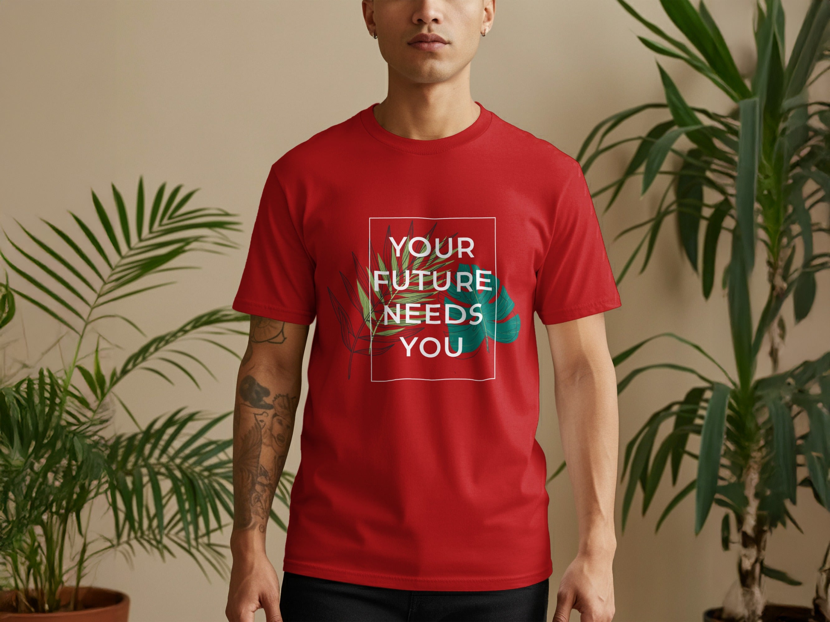 Your Future Needs You Text Printed T-Shirt