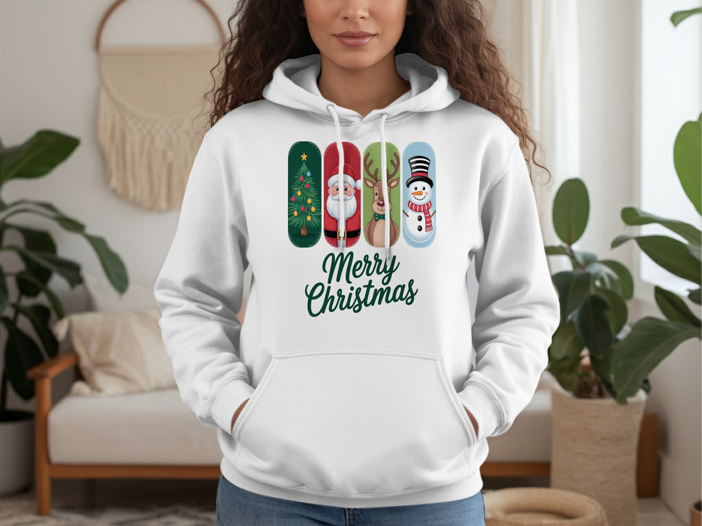 Merry Christmas Festive Print Hoodie
