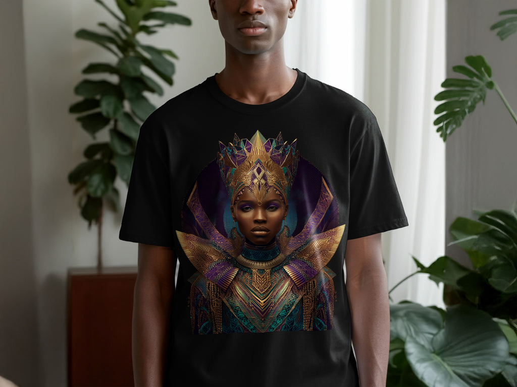 Regal African Queen Graphic T-Shirt for Men