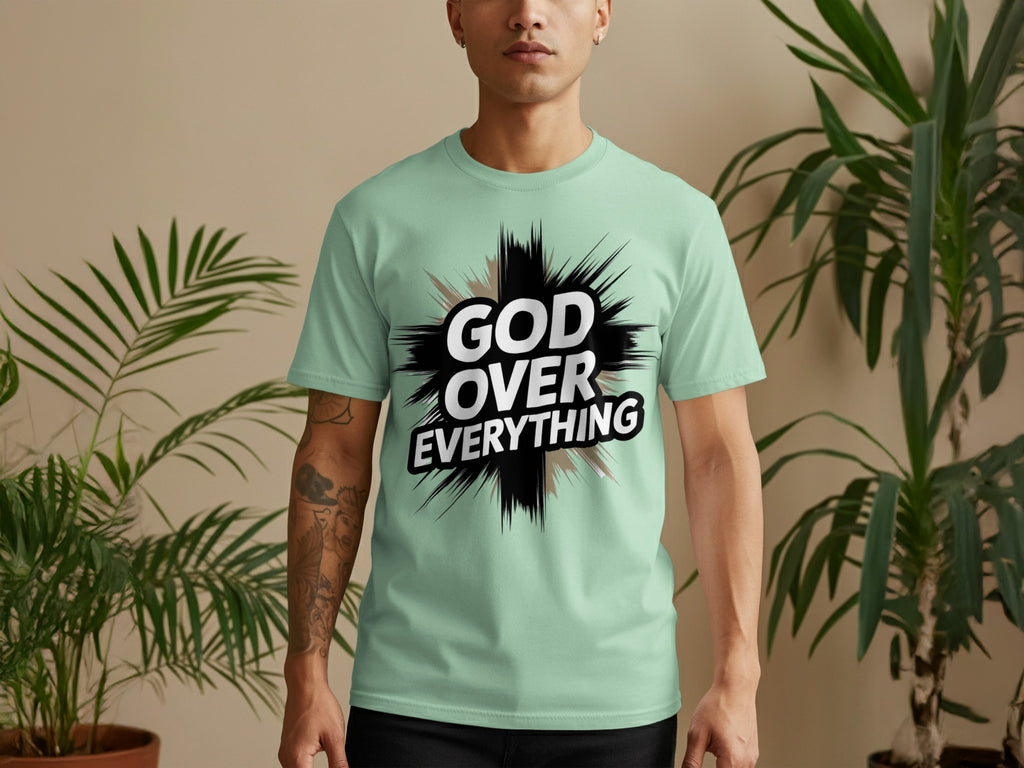 God Over Everything Graphic T-Shirt for Casual Wear