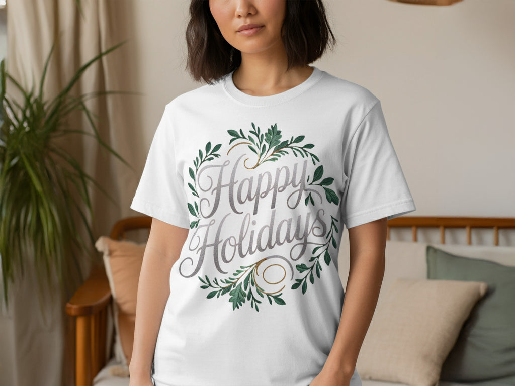 Happy Holidays Graphic Tee for Festive Celebrations